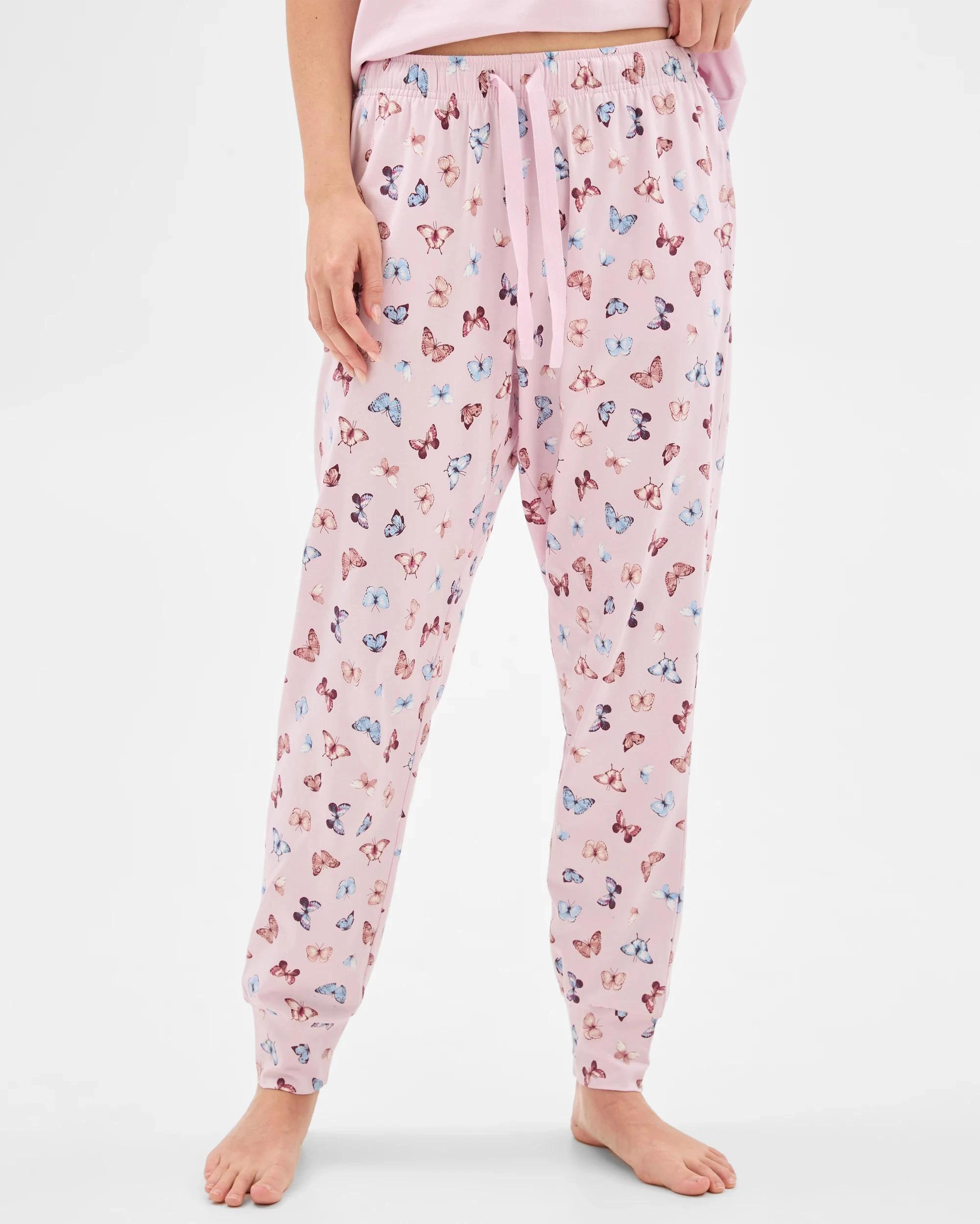 4 Target Australian Cotton Jogger Sleep Pants BUTTERFLY, 4 of 6