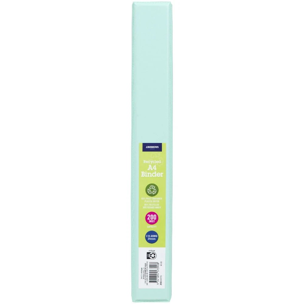 2 J.Burrows A4 Binder 2D 25mm Pale Green, 2 of 6