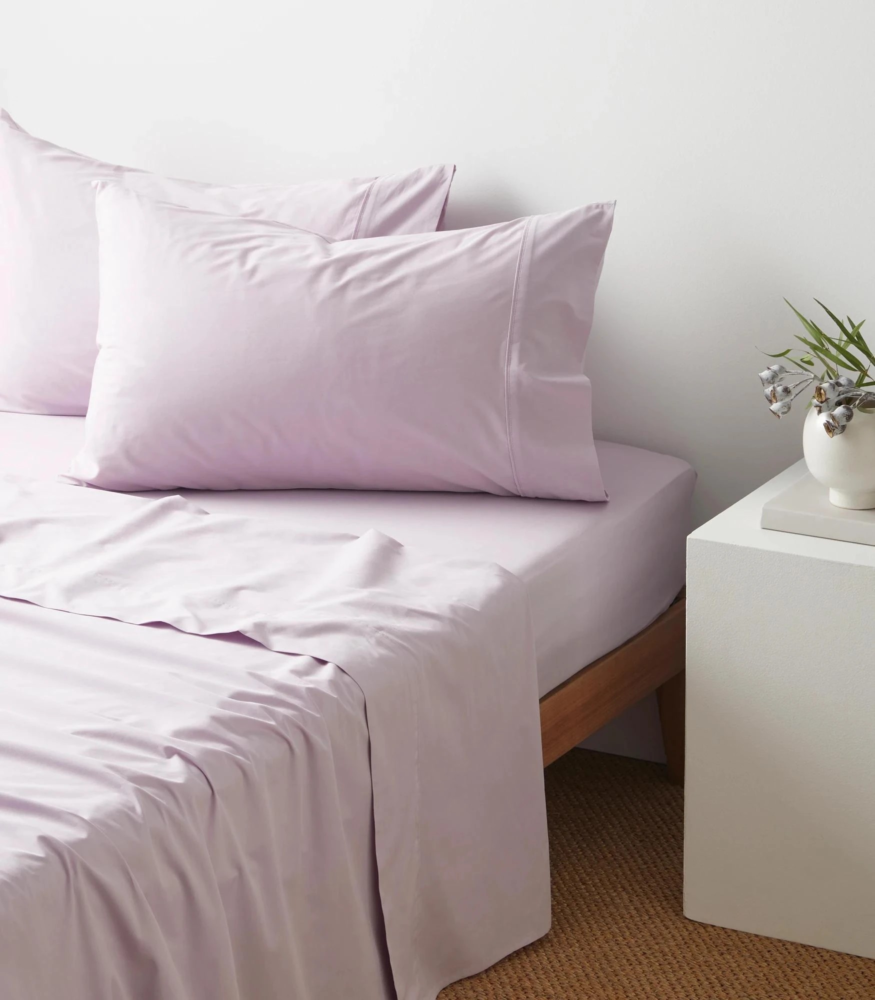 1 Target Australian Cotton 250 Thread Count Pillowcases 2 Pack - Queen Bed - Purple, 1 of 1