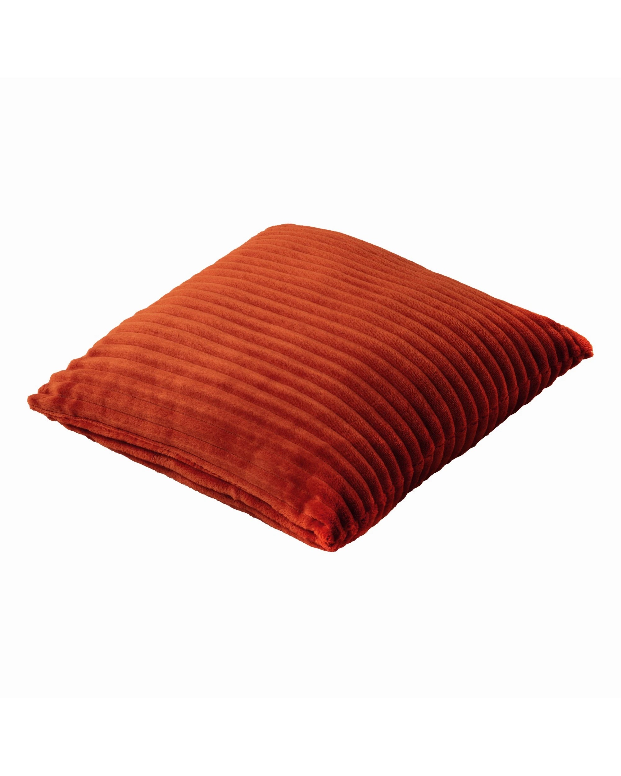 2 Dreamaker Signature Embossed Corduroy Fleece Cushion 45x45cm - Rust Red, 2 of 7