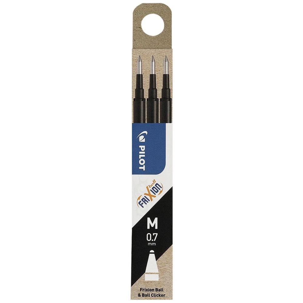 1 PILOT Frixion Erasable Gel Ink Refill 0.7mm Black 3 Pack, 1 of 3