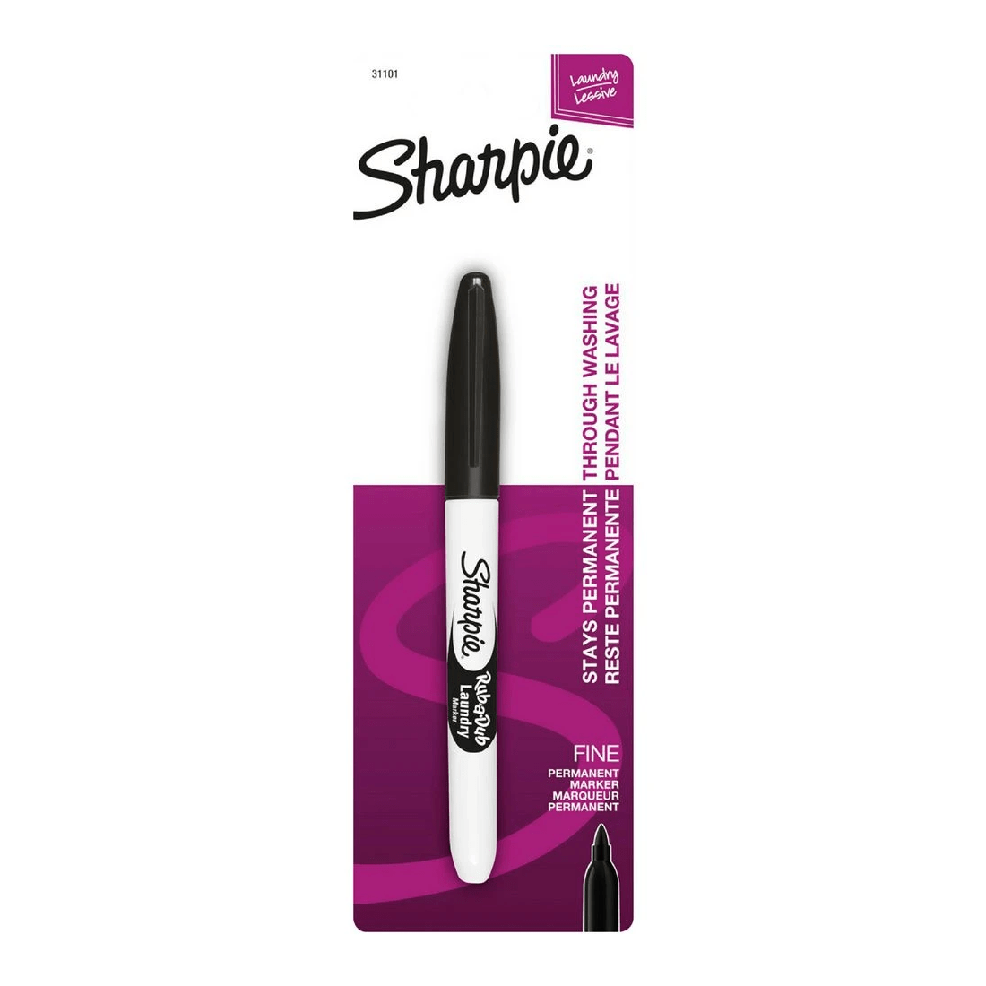 1 Sharpie Rub-a-Dub Laundry Marker Black, 1 of 4