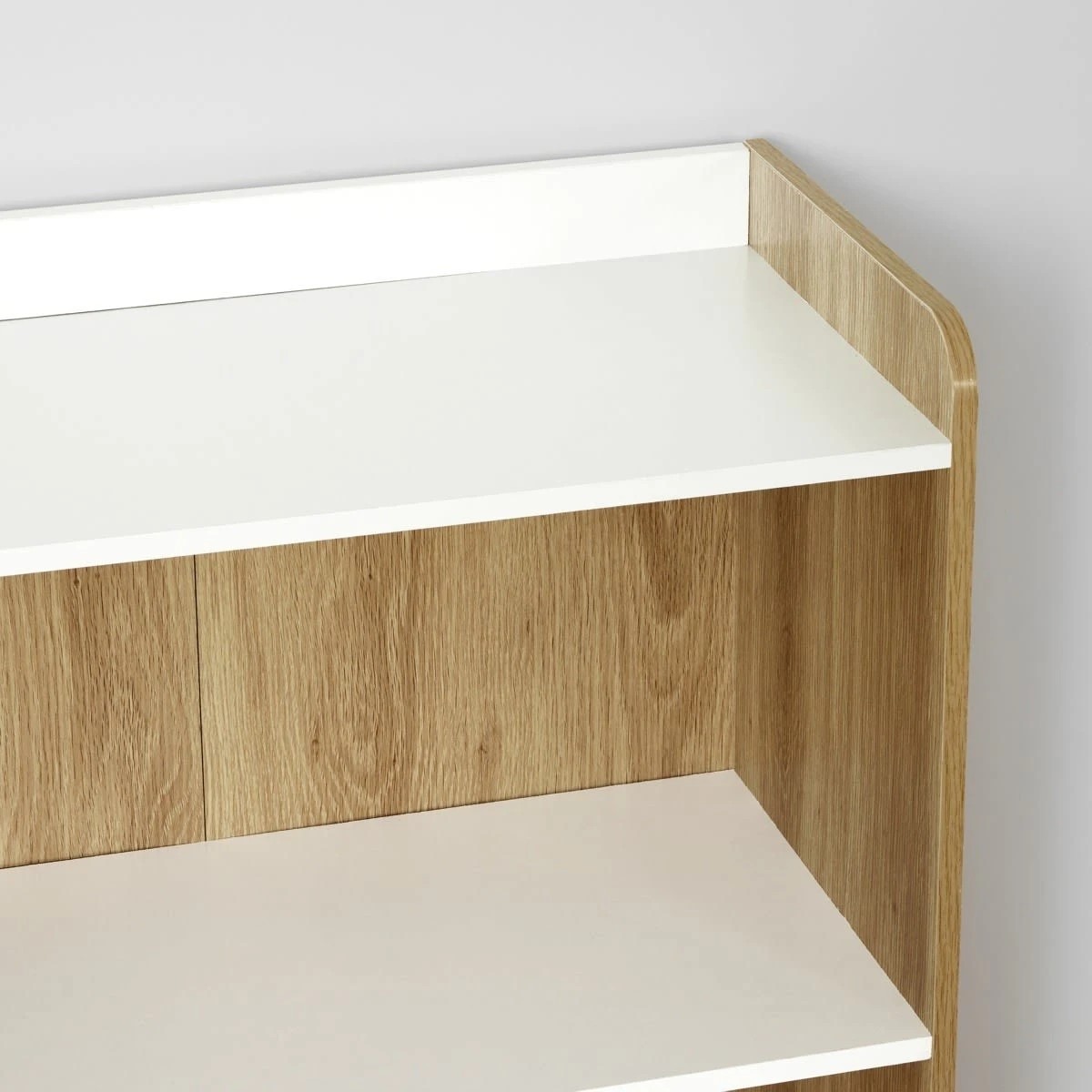 6 Oak Look and White Shelf with Cupboard, 6 of 10