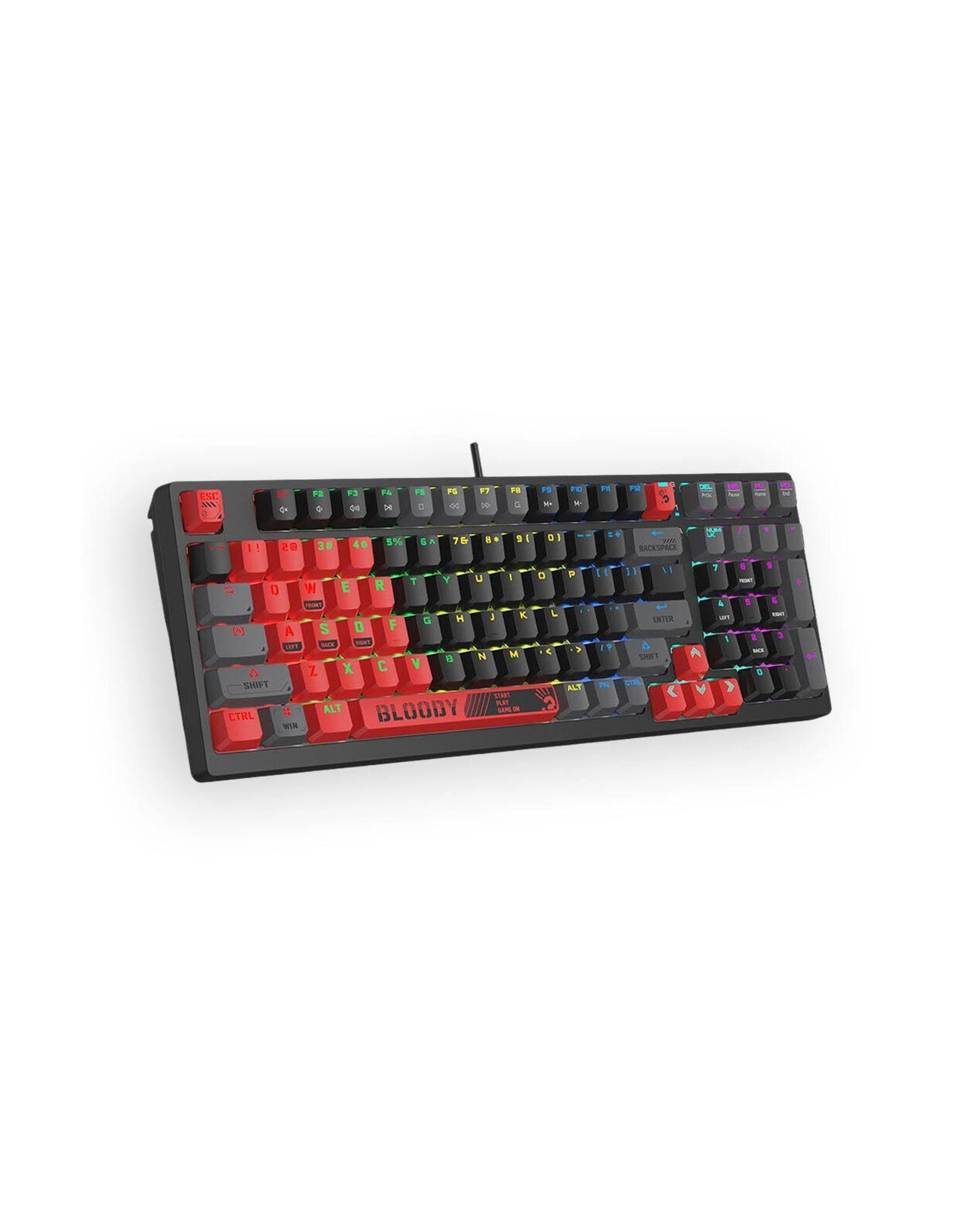 5 Bloody S98 BLMS Sports Red 80% HotSwappable Quiet Typing Gaming Keyboard, 5 of 5
