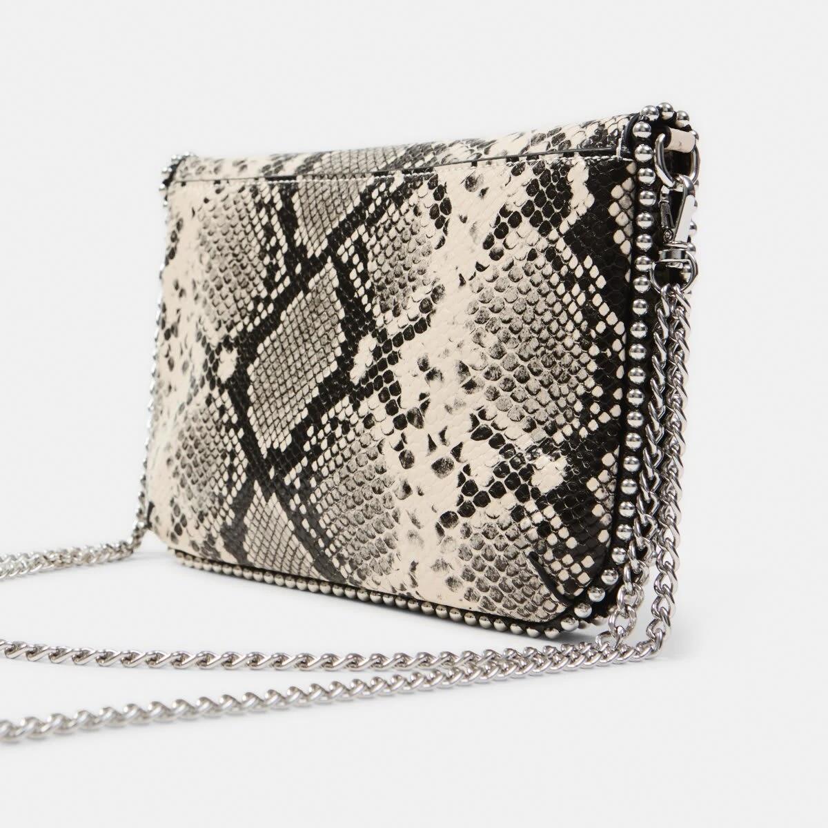3 Metal Trim Crossbody Bag Snake, 3 of 6