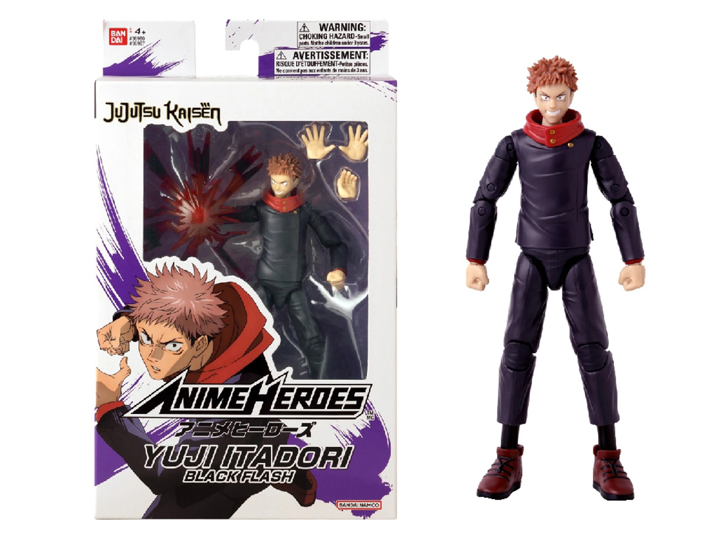 1 Anime Heroes Jujutsu Kaisen Action Figure - Yuji Itadori - Black Flash - Multi, 1 of 3