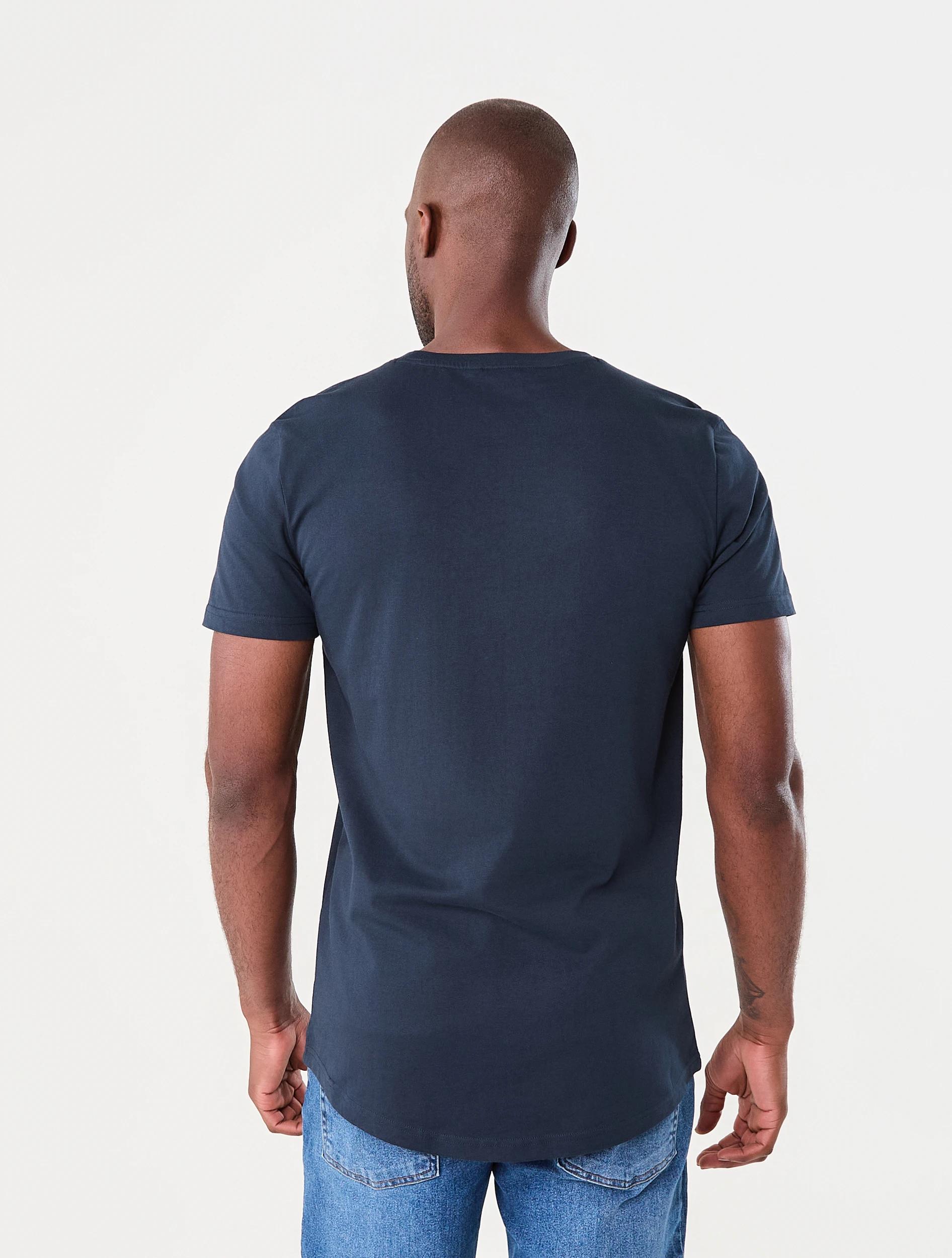 3 Australian Grown Cotton Longline T-shirt SKY CAPTAIN, 3 of 6