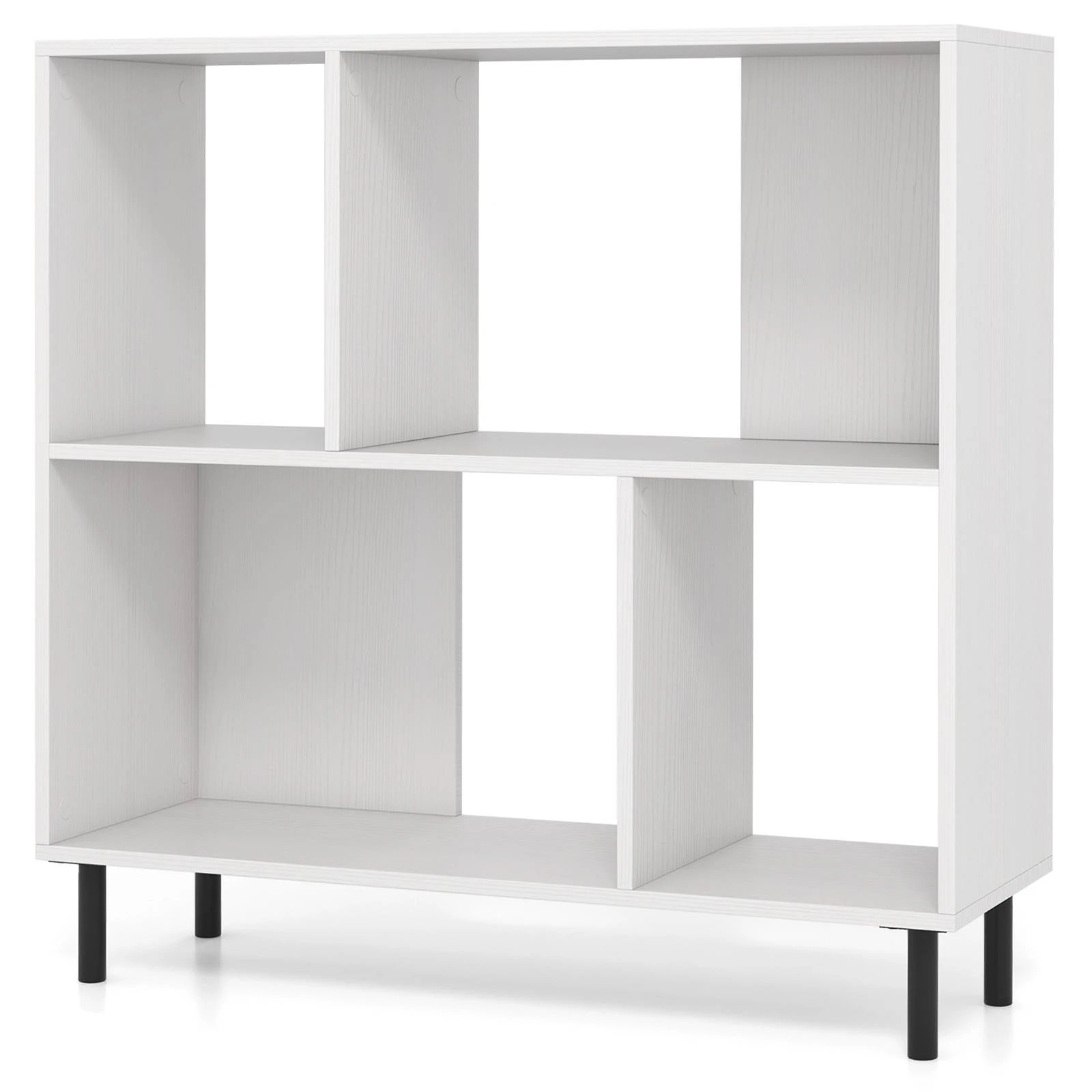 1 Costway Open Shelf Bookcase Cube Bookshelf Cabinet Freestanding Book Display Rack - White, 1 of 4