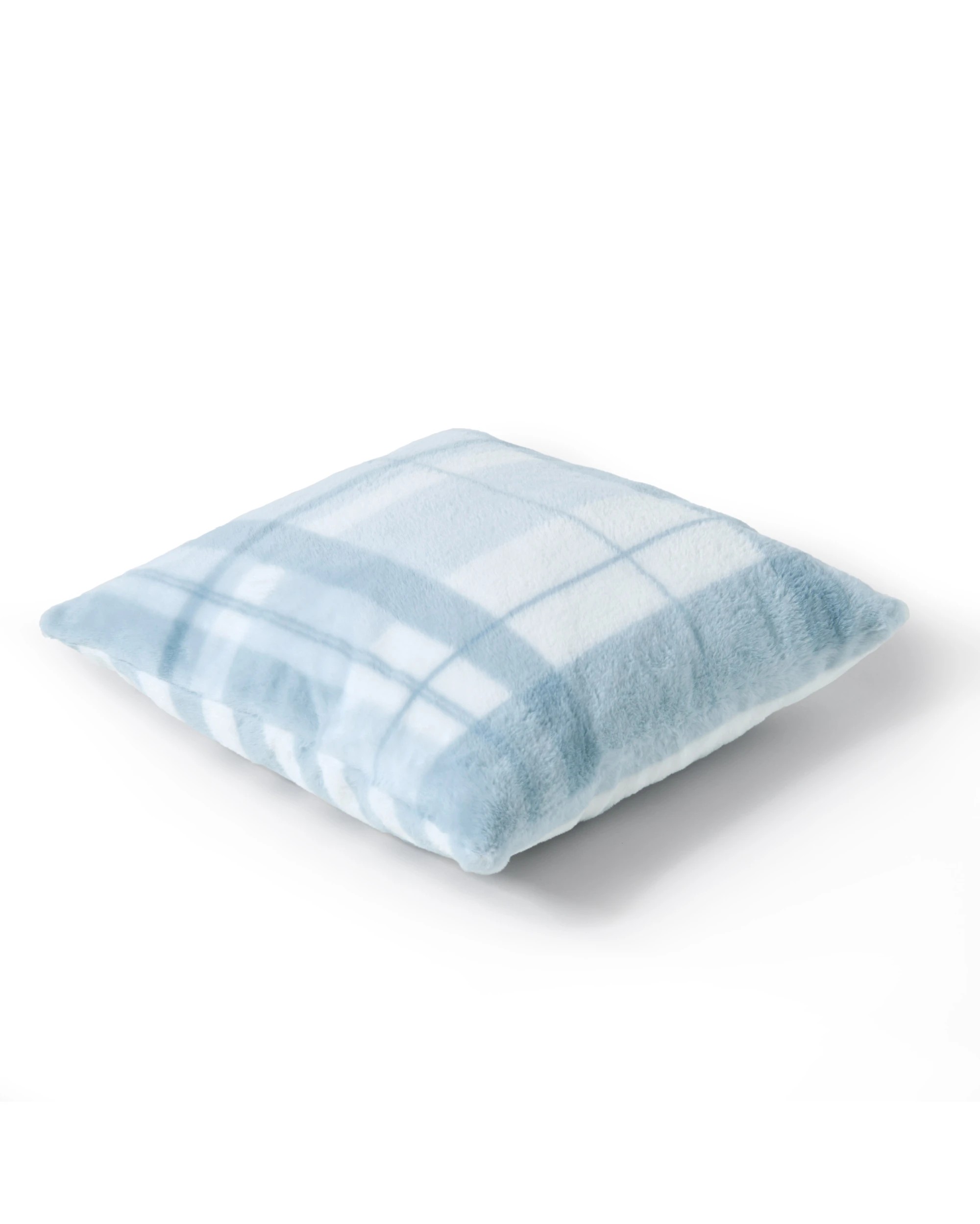 3 Dreamaker Wynter Reversible Faux Fur Cushion 50x50cm - Blue, 3 of 8
