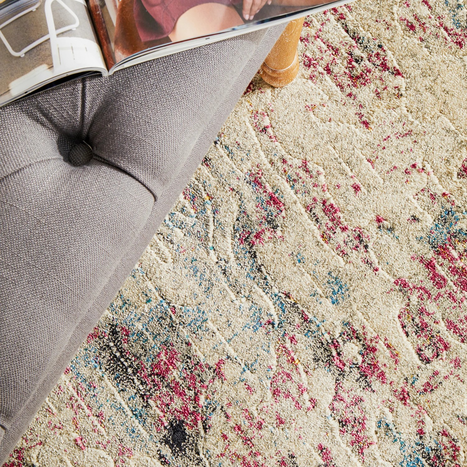 8 Common Ground Rugs Wonderland 400x80cm - Large Runner Power Loomed Pet Friendly Rug - Pink, 8 of 9