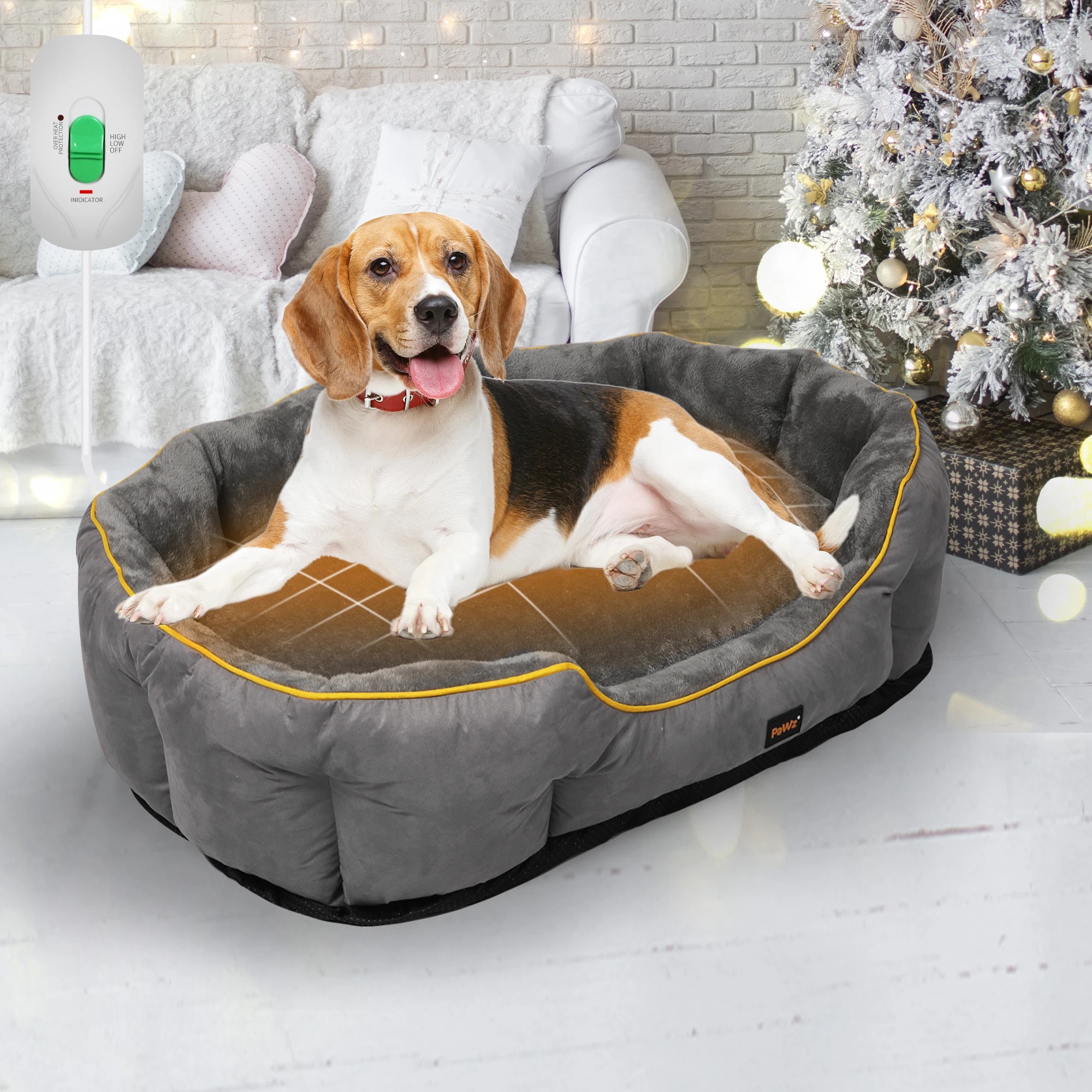 7 Pawz Electric Heated Pet Bed Large - Grey, 7 of 7