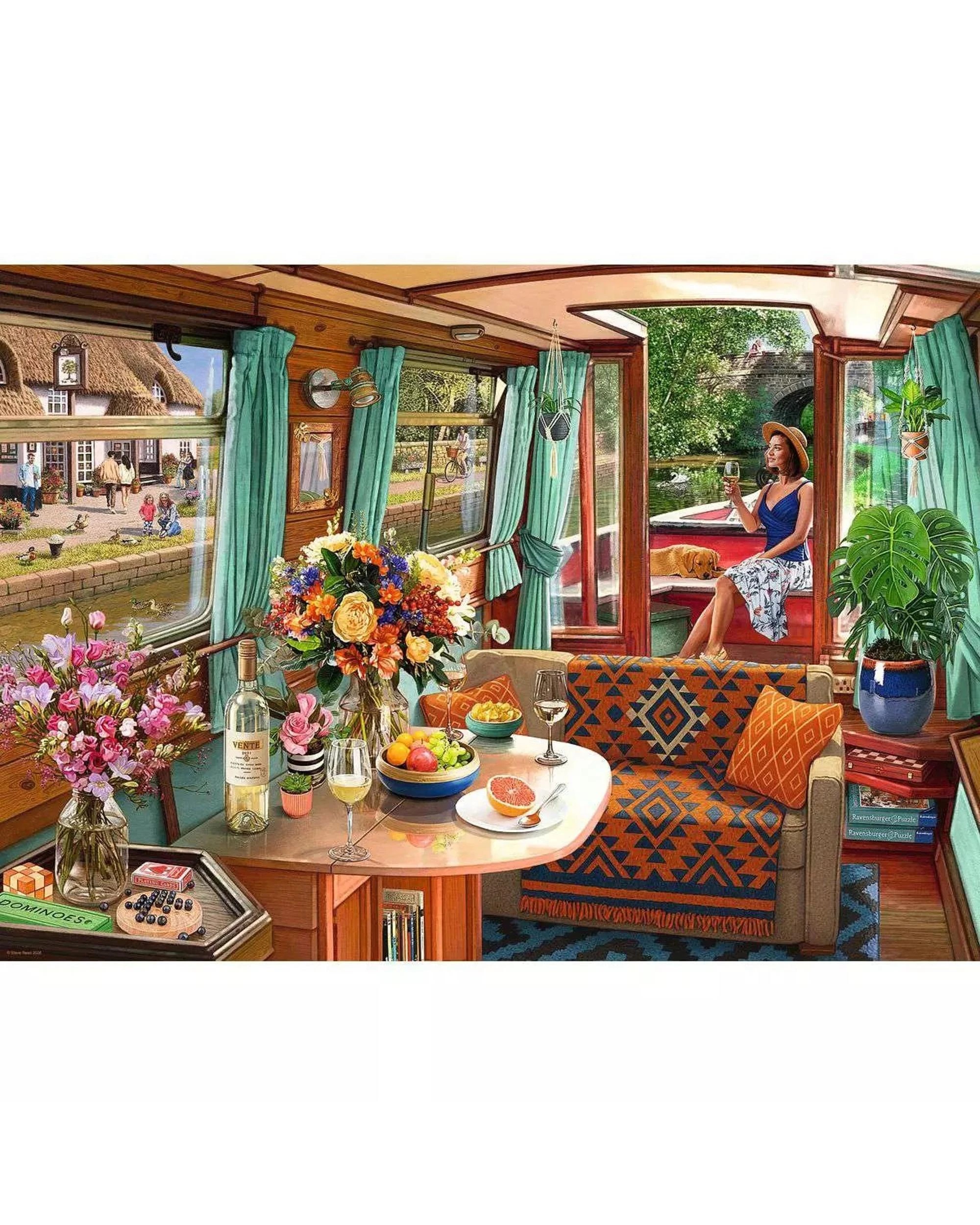 2 Ravensburger View From My Window No. 1 Canal Boat 1000 Piece Jigsaw Puzzle, 2 of 3