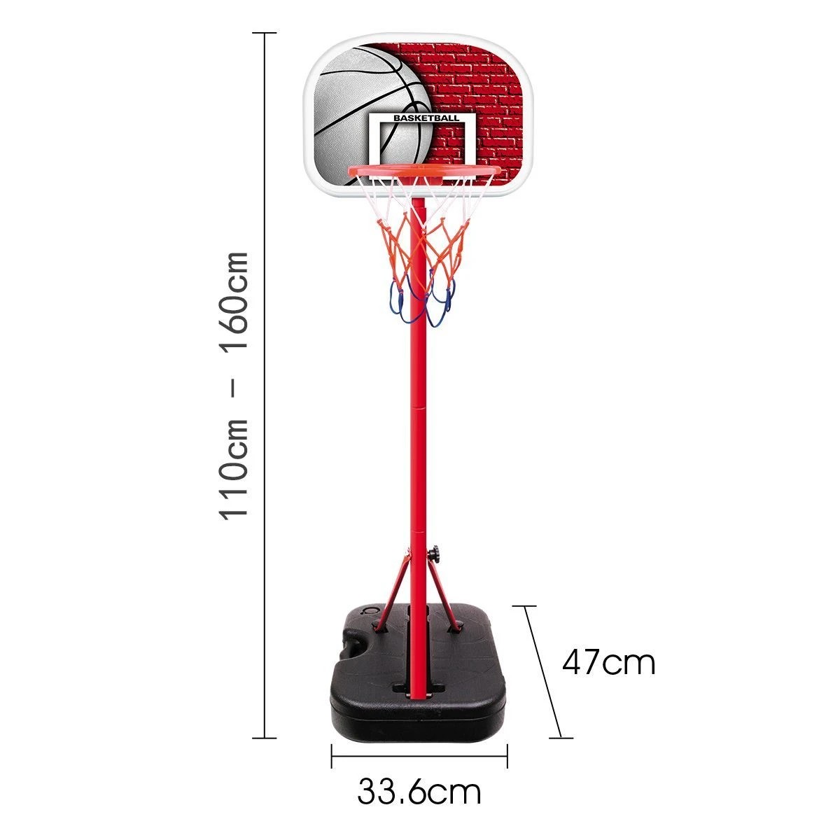 7 AUSWAY Kids Portable Basketball Hoop Stand System with Adjustable Height, 7 of 9