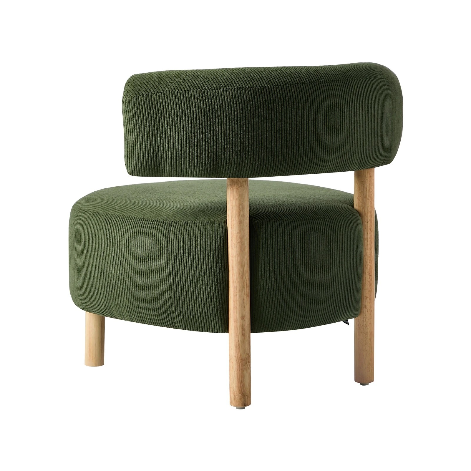 10 Oikiture Wooden Armchair Lounge Chair Velvet Accent Armchairs - Green, 10 of 10