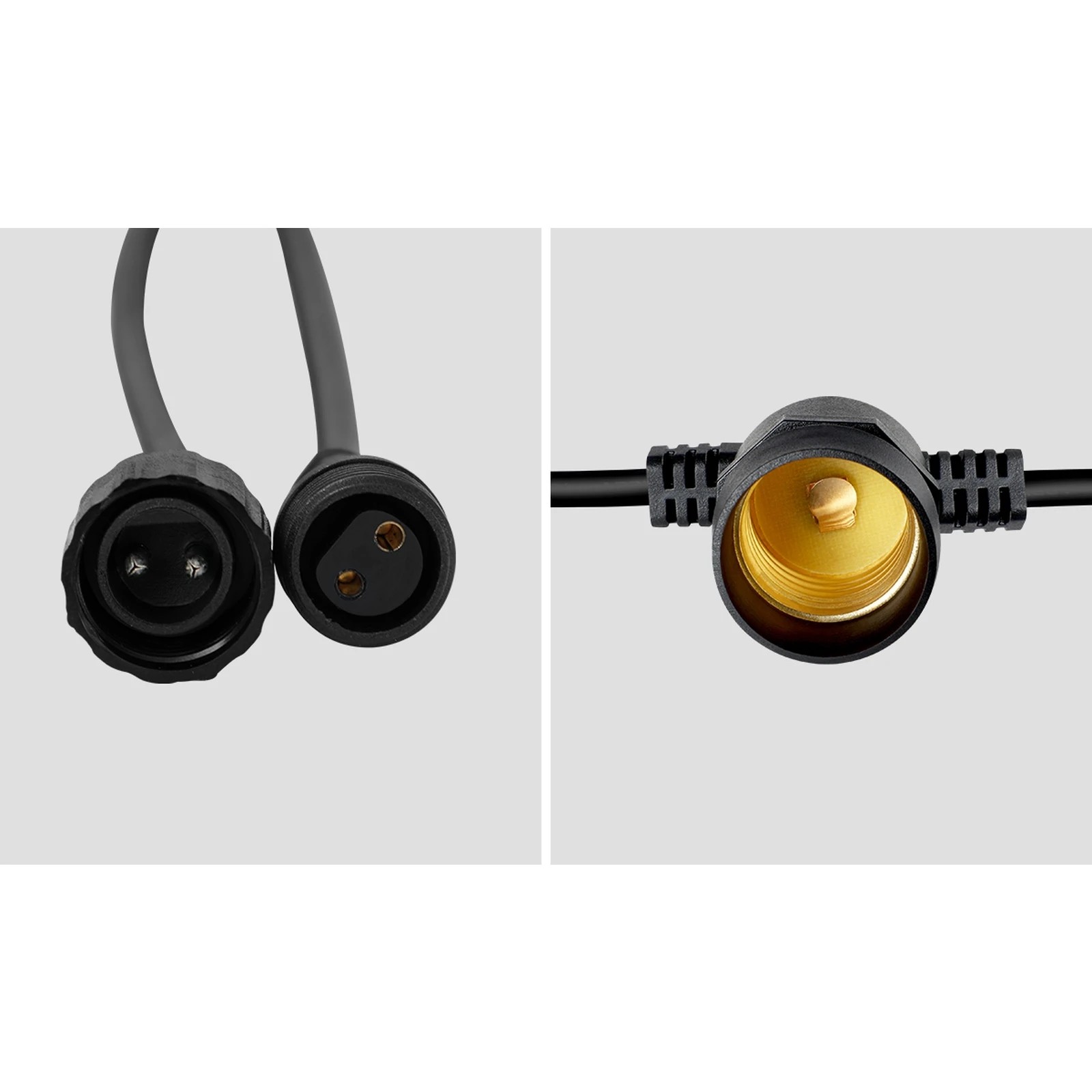 7 Mazam 30M Solar LED Festoon String Lights - Black, 7 of 10