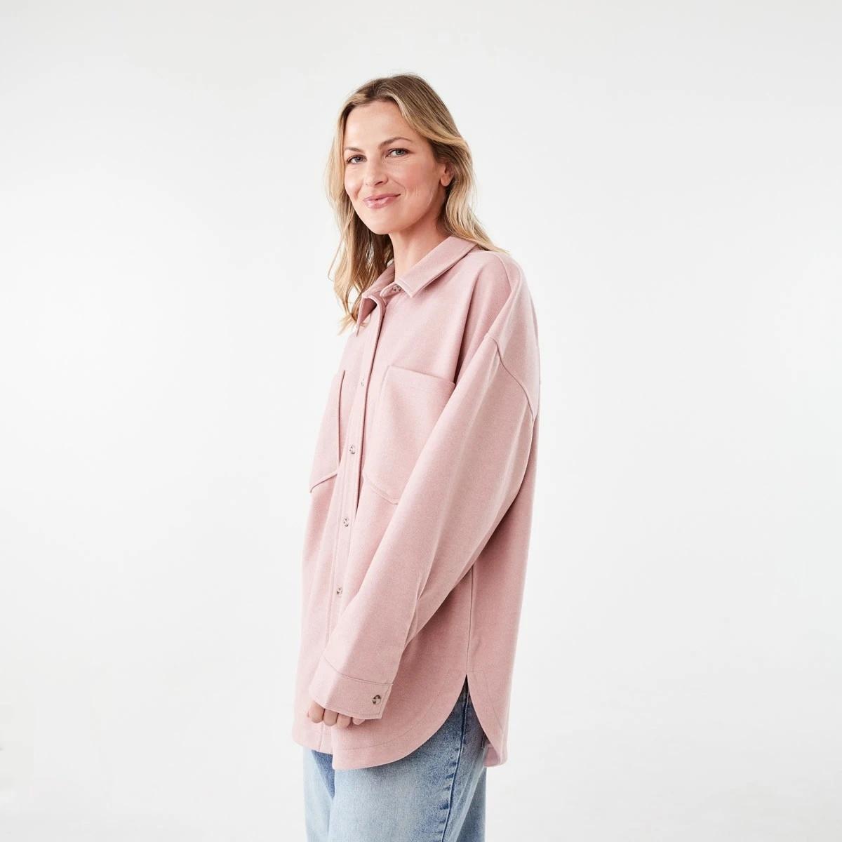 2 Long Sleeve Soft Touch Shirt Rose Marl, 2 of 7