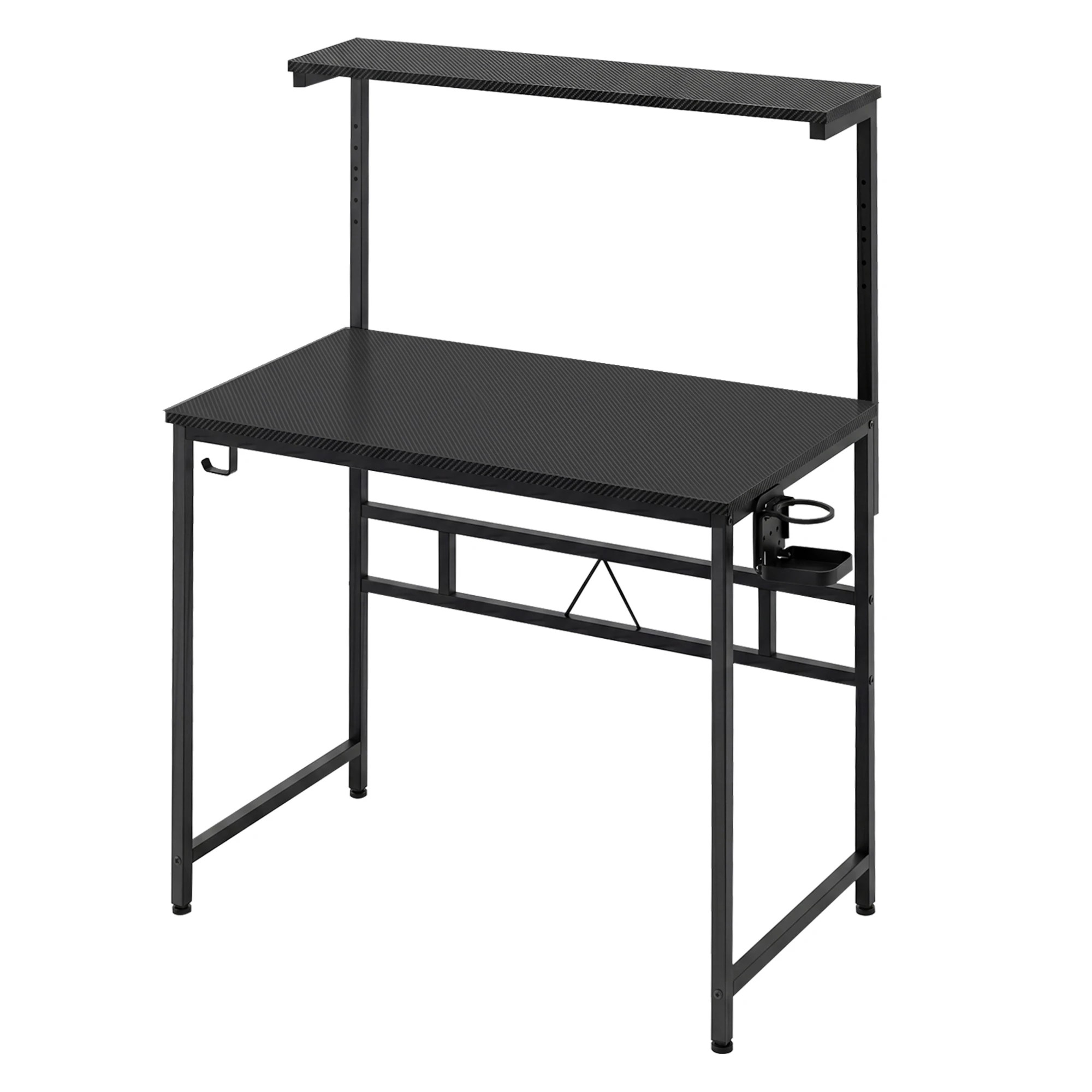 1 Levede Gaming Table Spacious Wear Resistan Stable Computer Desk Earphone Hook, 1 of 8