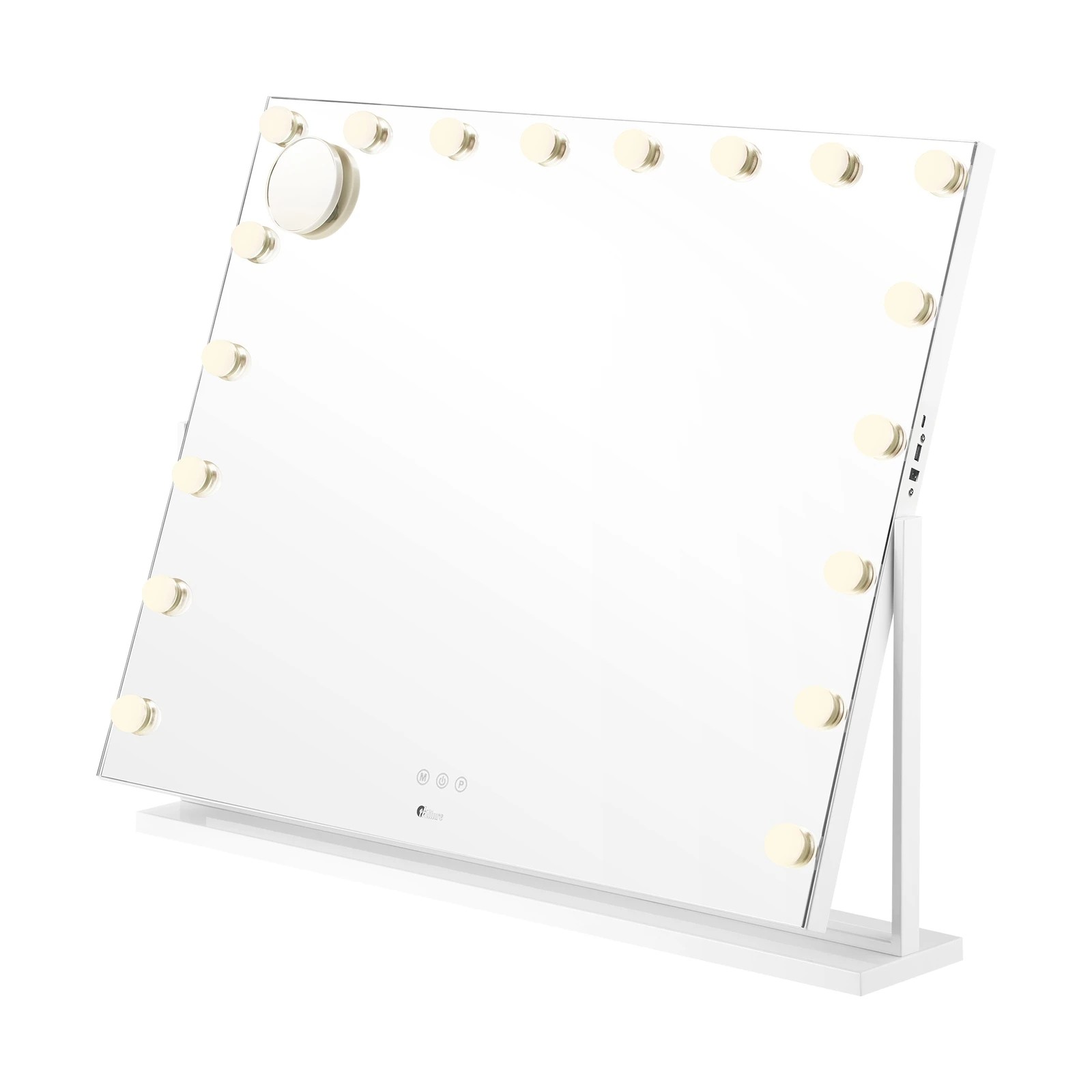 8 Oikiture Led Hollywood Makeup Mirror Rotatable Mirrors 83x69cm Bluetooth
 - White, 8 of 9