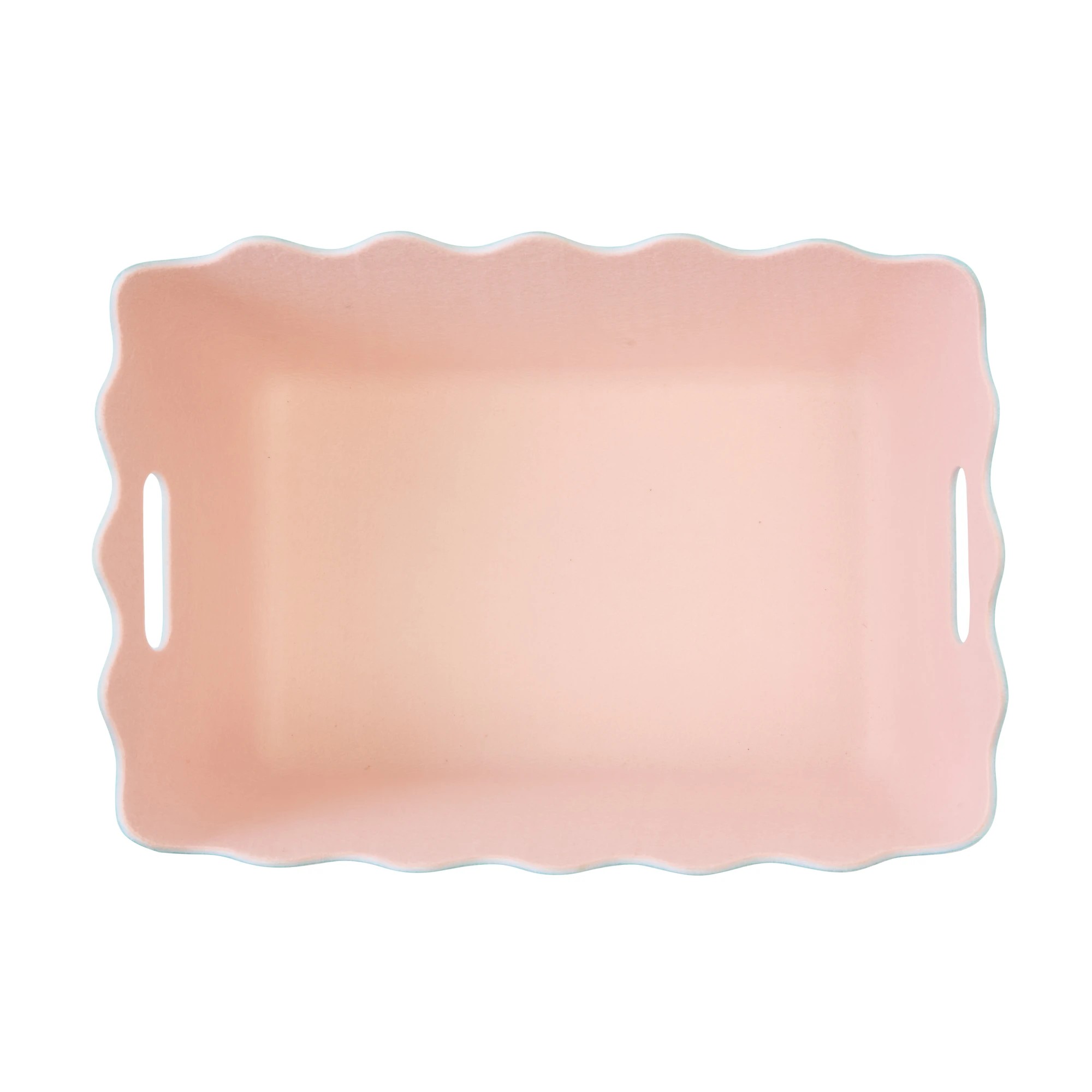 6 Two Tone Wave Felt Basket - Blue, 6 of 7