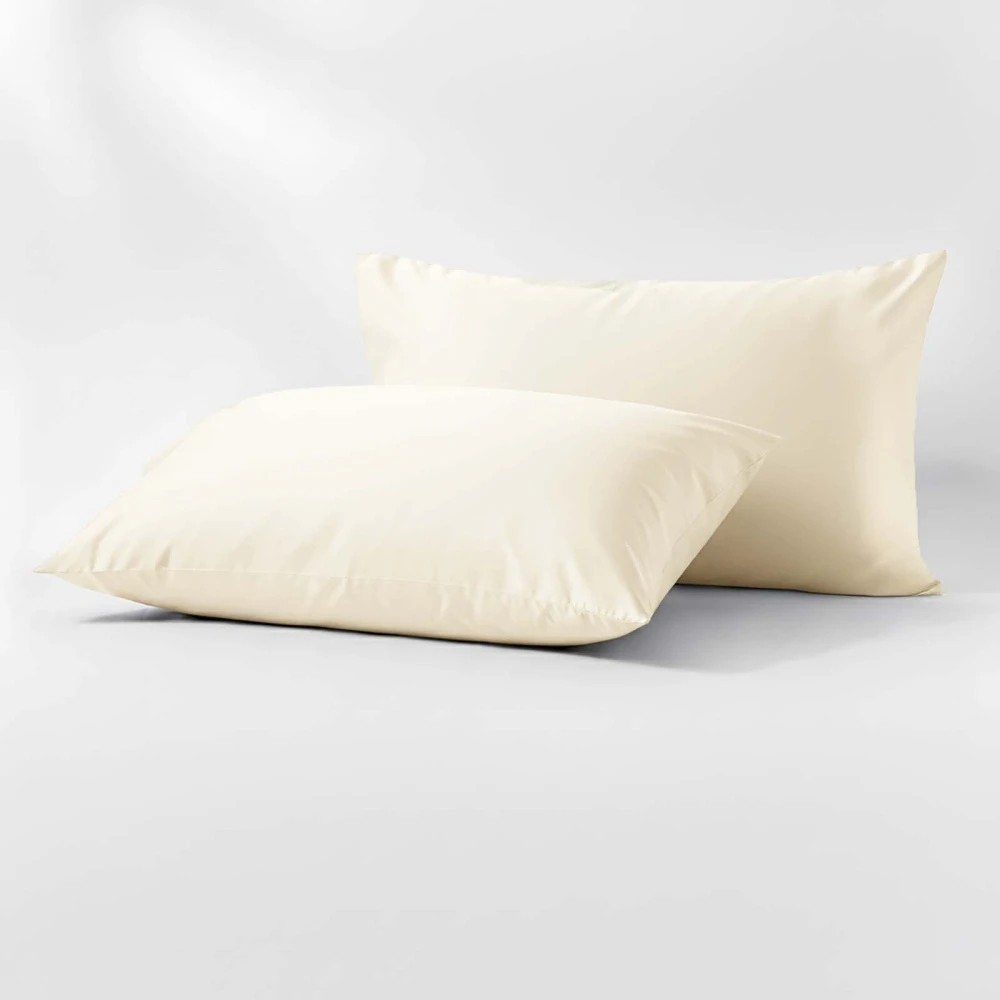 4 KG Linen 400TC Egyptian Cotton Sheet Set With Pillowcases Long-Staple Sateen - Split King Bed - Beige, 4 of 6