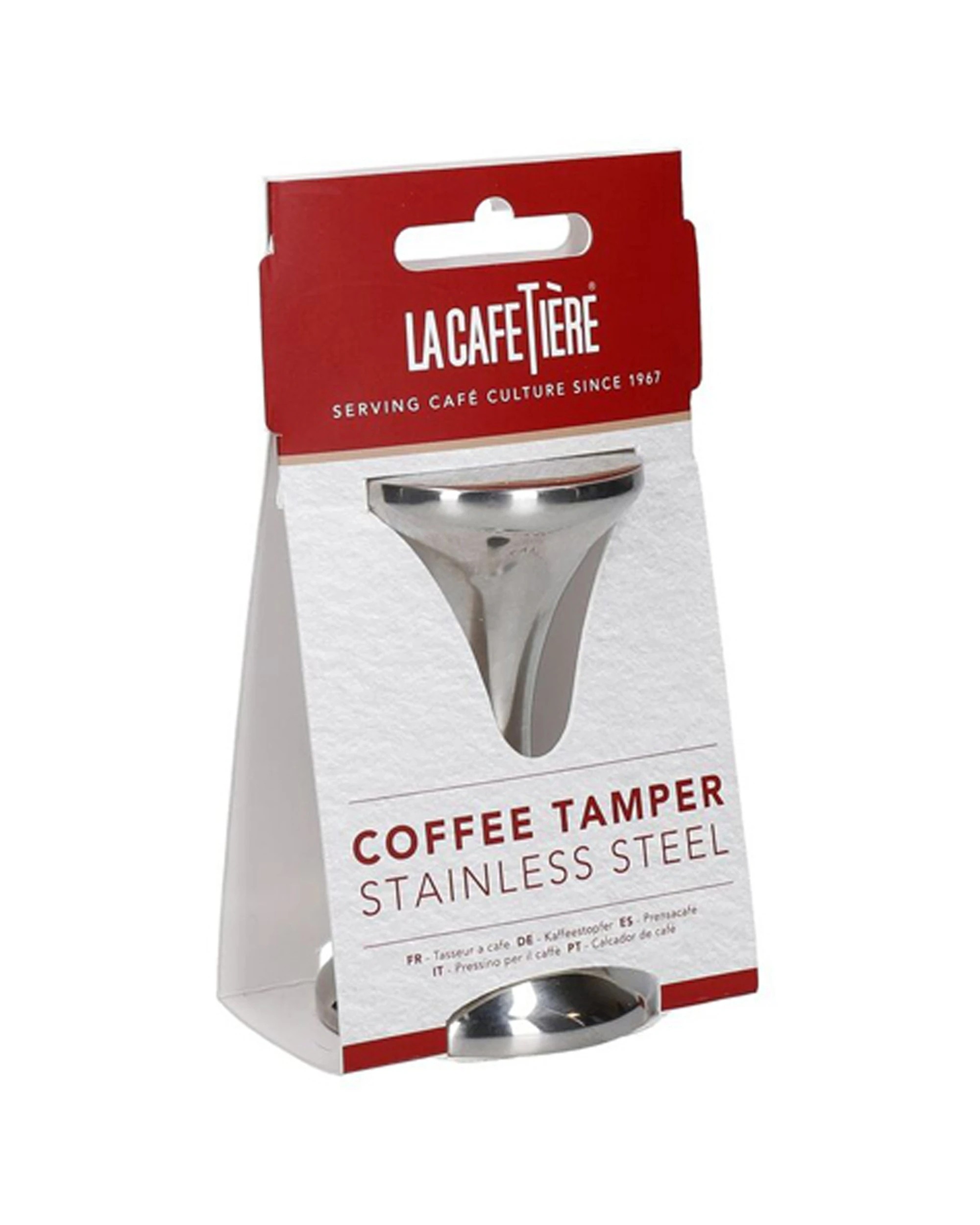 3 La Cafetiere 2-In-1 Stainless Steel Coffee Tamper For 58mm & 52mm Portafiltes - Silver, 3 of 5