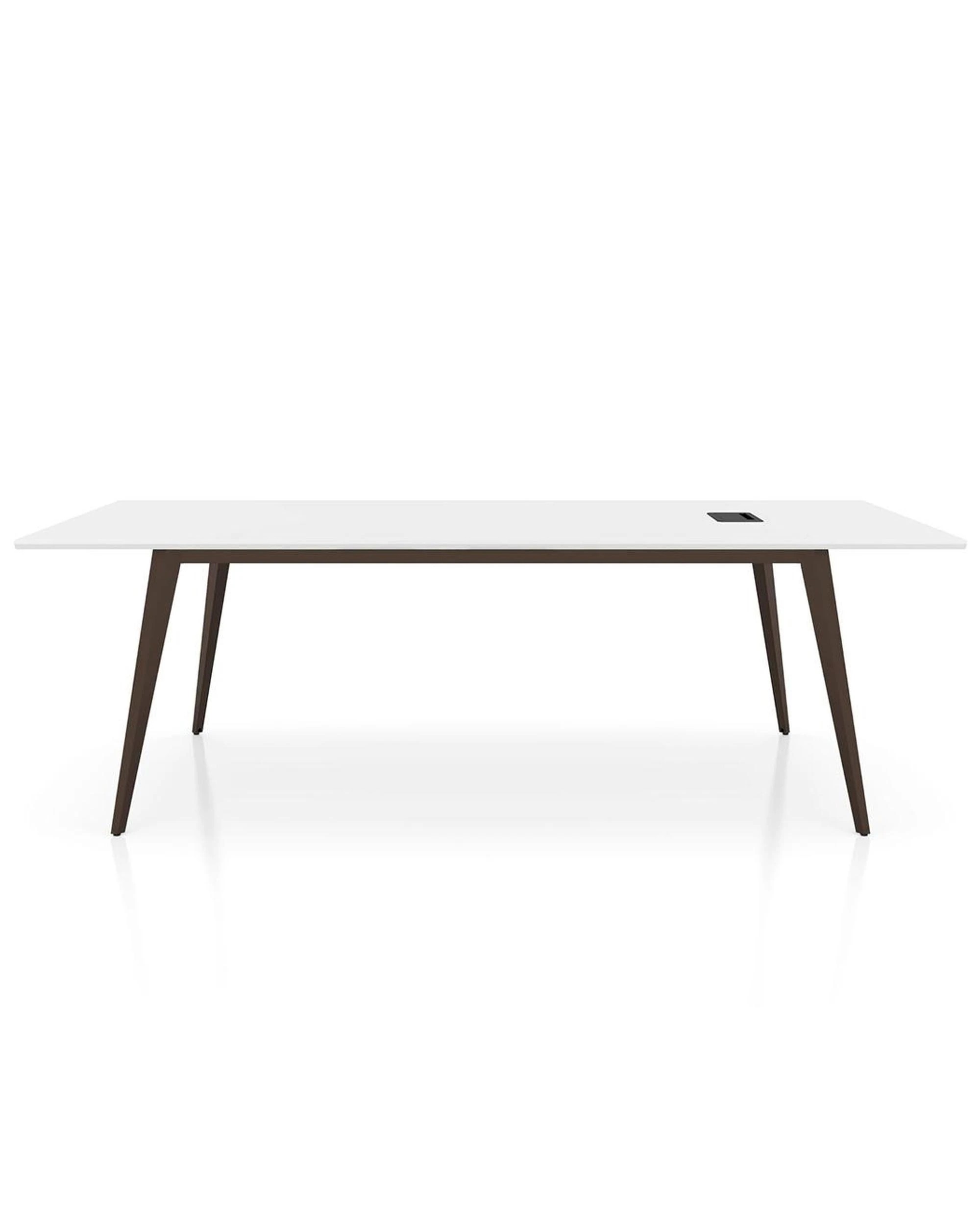 3 Esma 2.4m Meeting Table White and Grey, 3 of 6