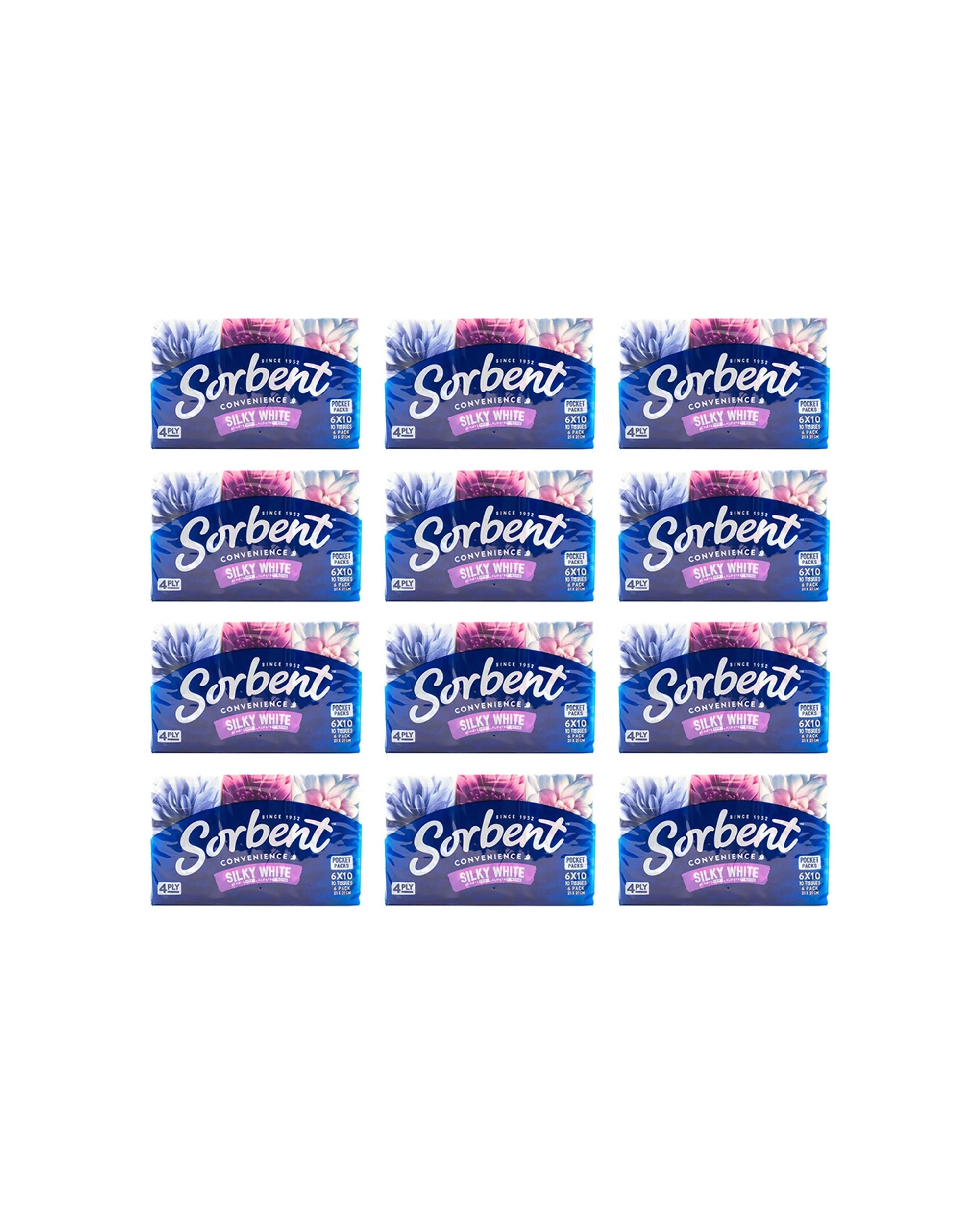 1 Sorbent 720pc 4-Ply Pocket Tissues Silky Soft Strong - White, 1 of 3
