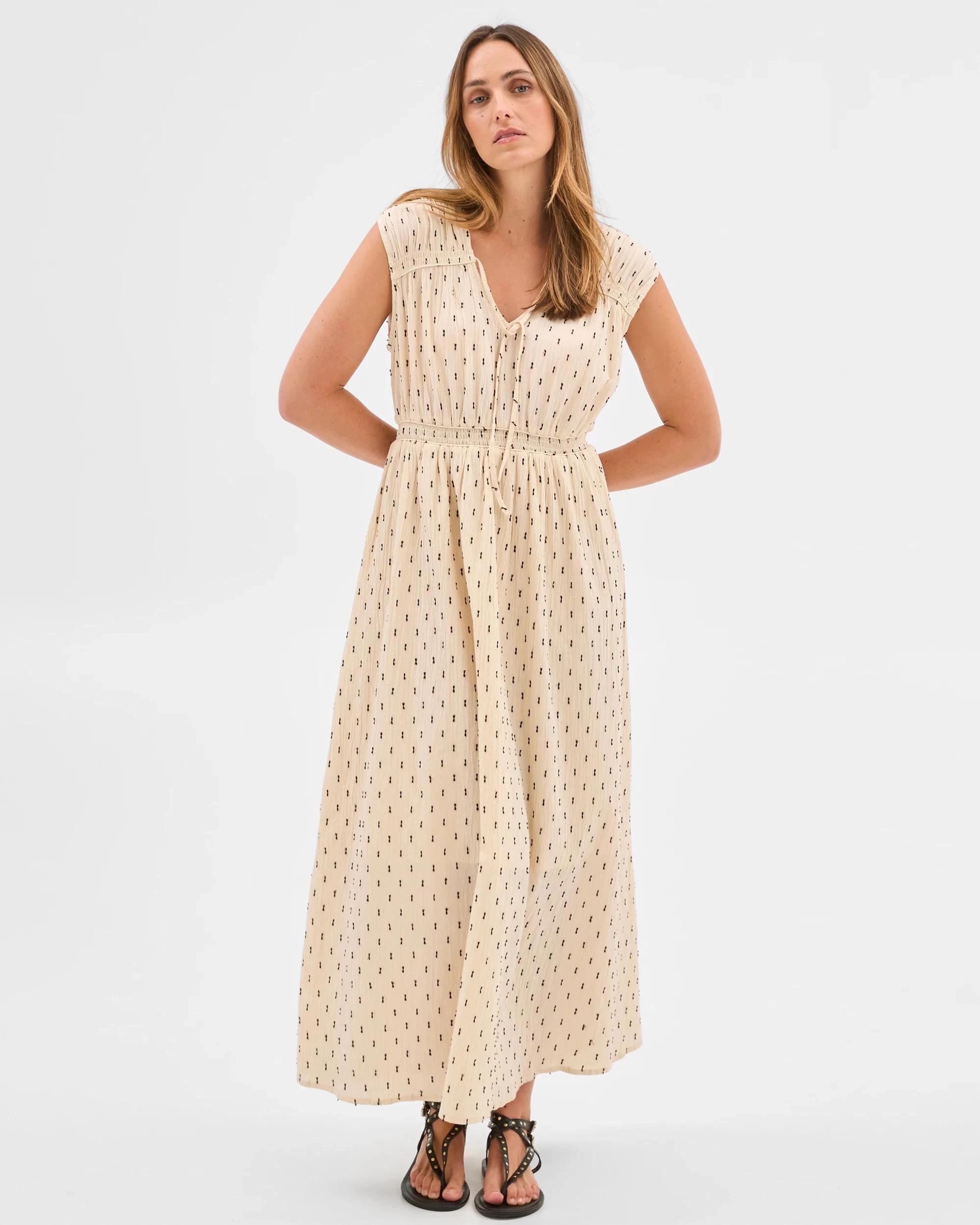 1 Target Woman Dobby Maxi Dress NEUTRAL, 1 of 5