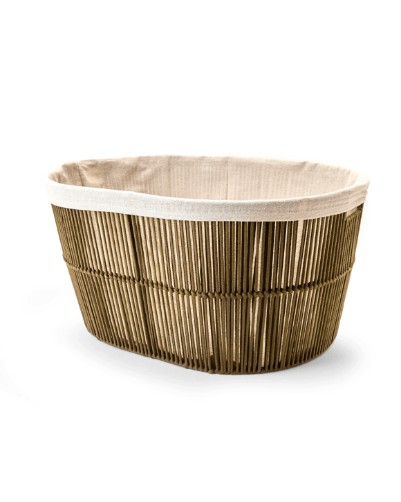 Rope Laundry Basket with Liner - Green