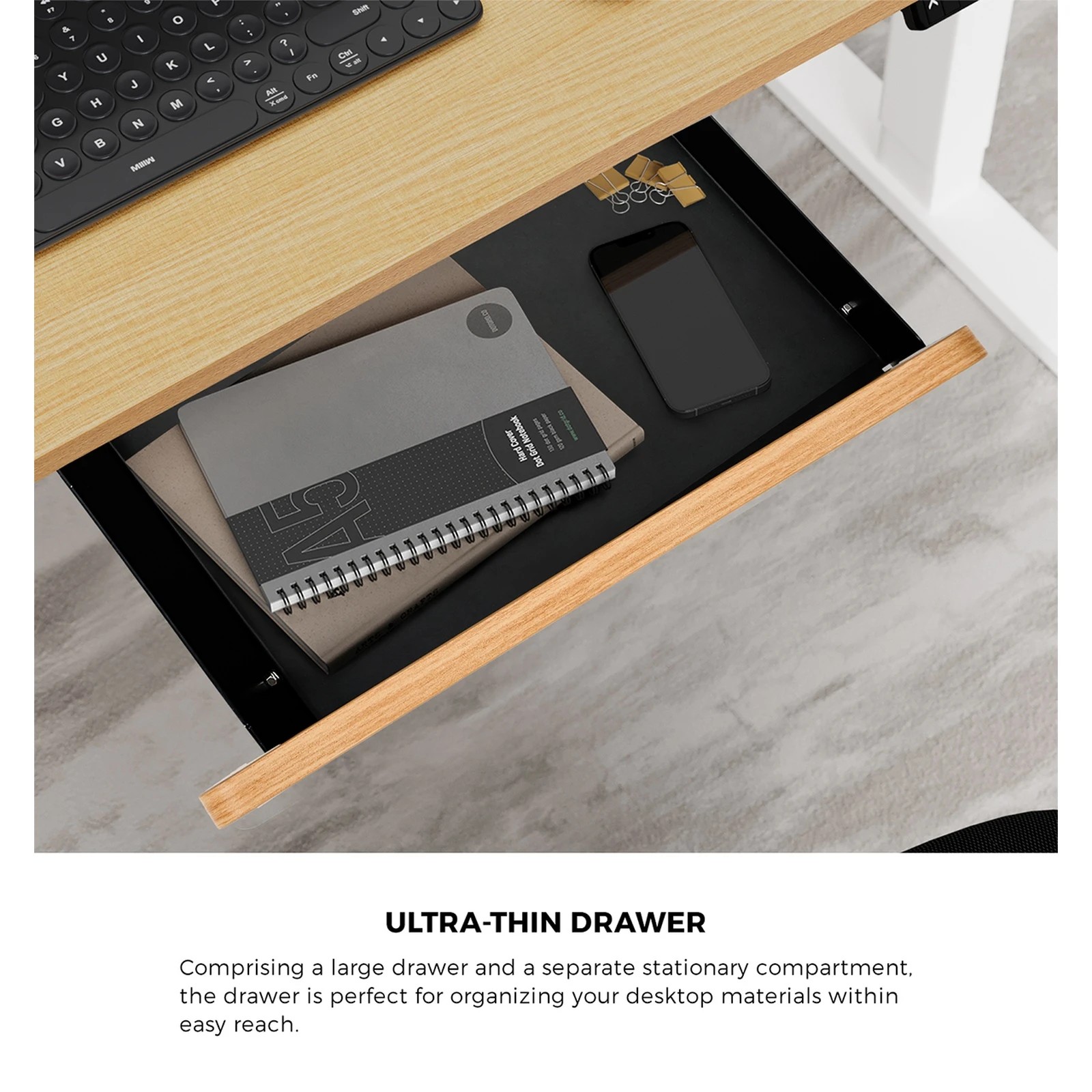 2 Oikiture 160cm Electric Standing Desk W/ Drawer Motorised Adjustable
 - Multi, 2 of 4