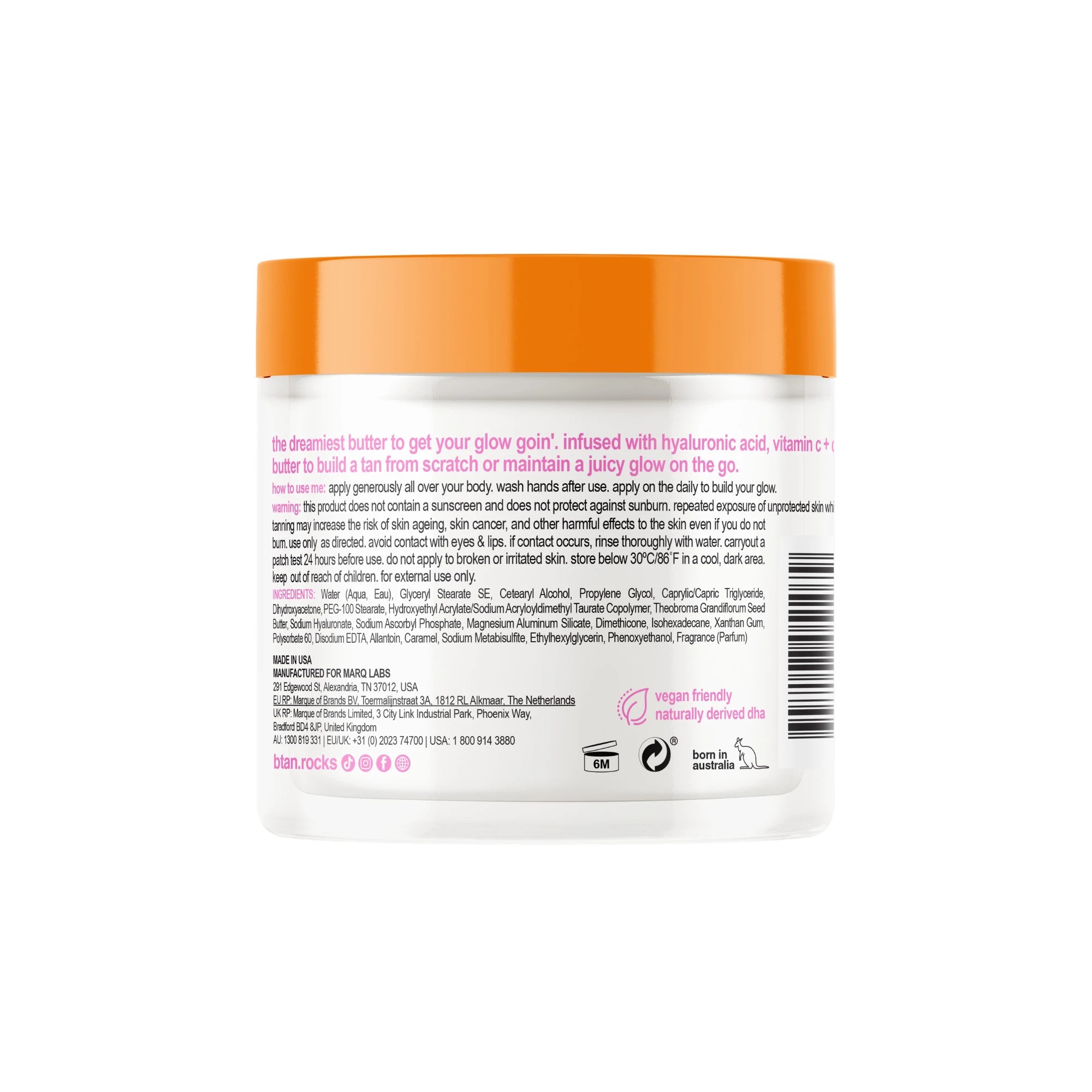 2 b.tan Golden Glow Gradual Tan Butter 198ml - Hyaluronic Acid, Vitamin C and Cupuacu Butter, 2 of 7