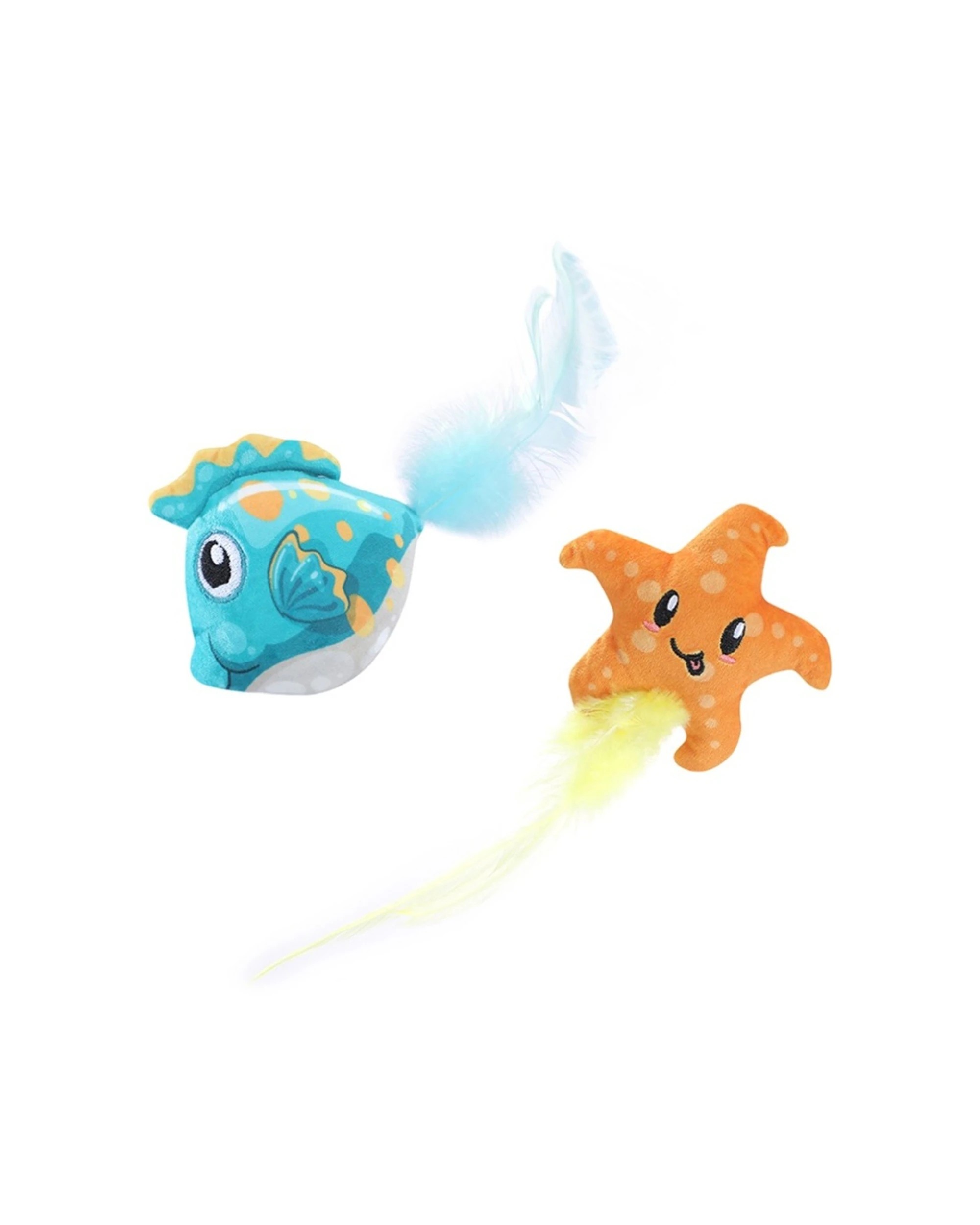 6 Paws & Claws 6x 2pc Cara Pet Cat Sea Life Plush Toy 10x5x5cm - Assorted, 6 of 8