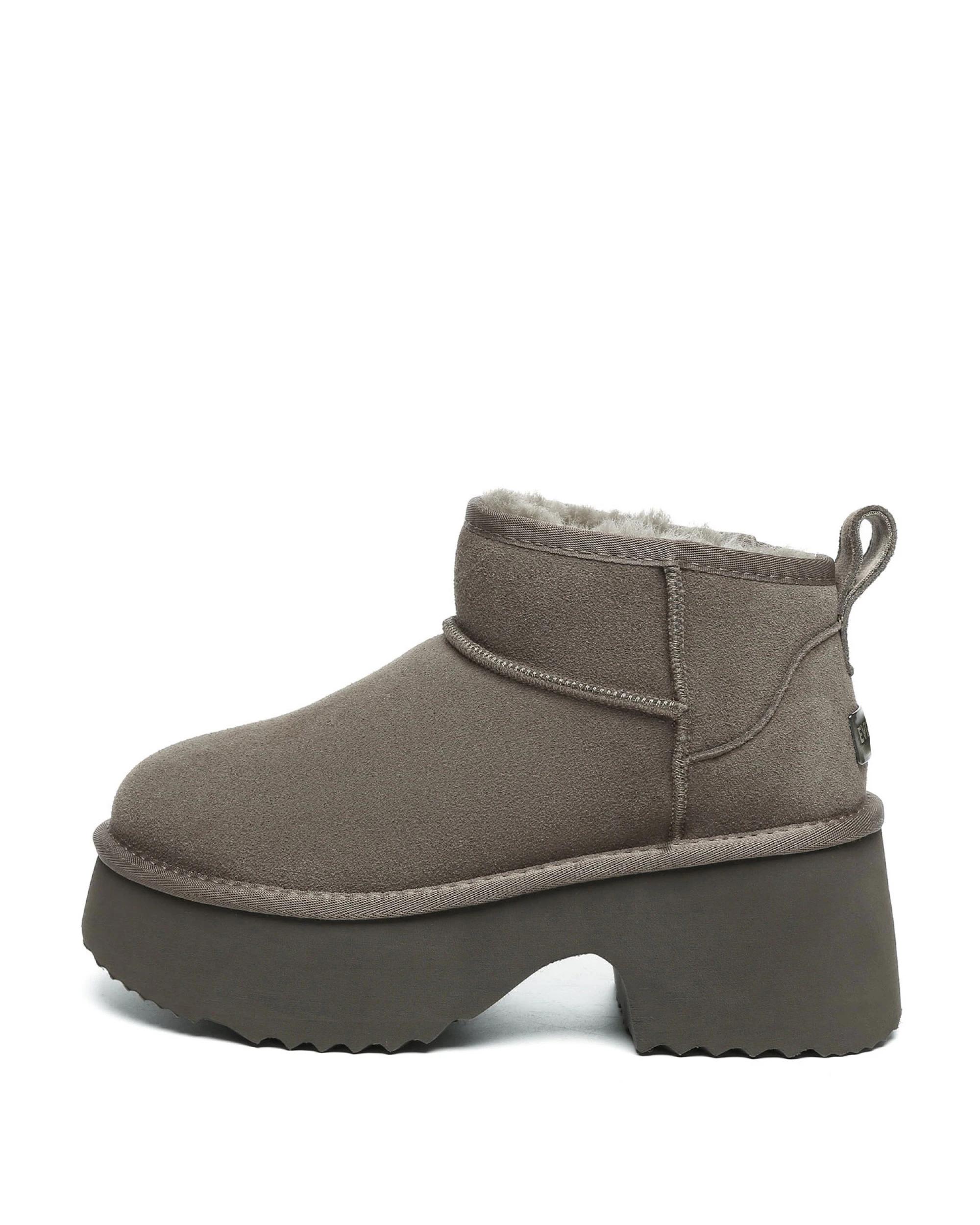 4 Everau Womens Ariel Platform Boots WALNUT, 4 of 5