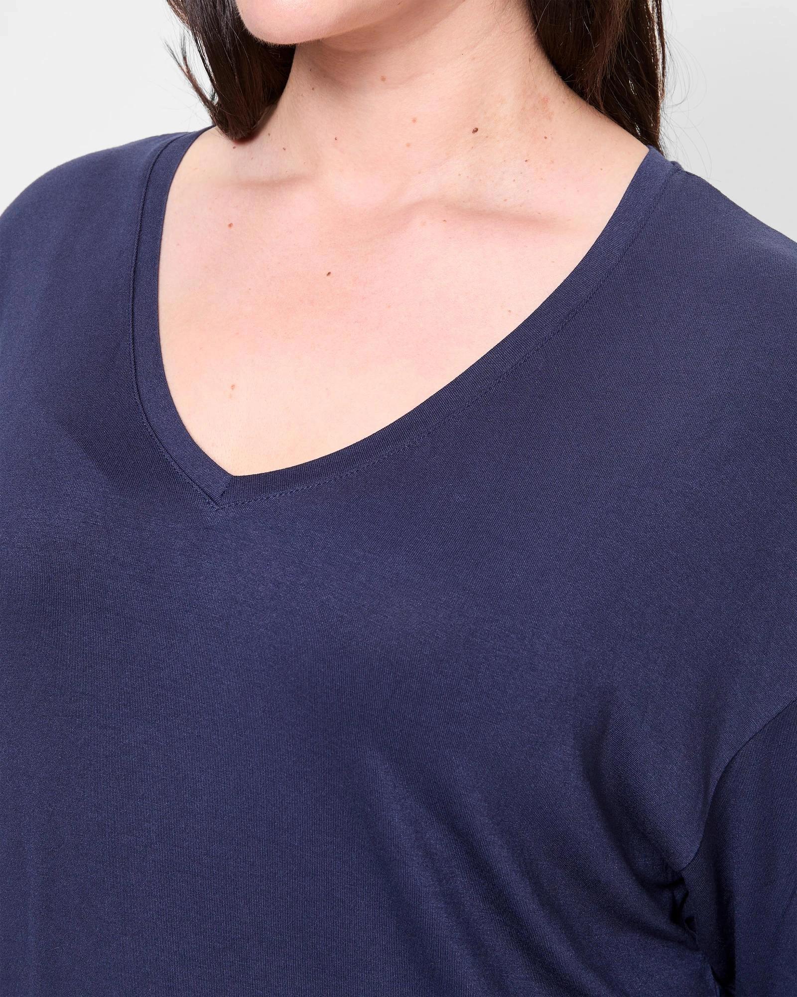 5 Target Plus Size V-neck T-shirt NAVY BLUE, 5 of 5