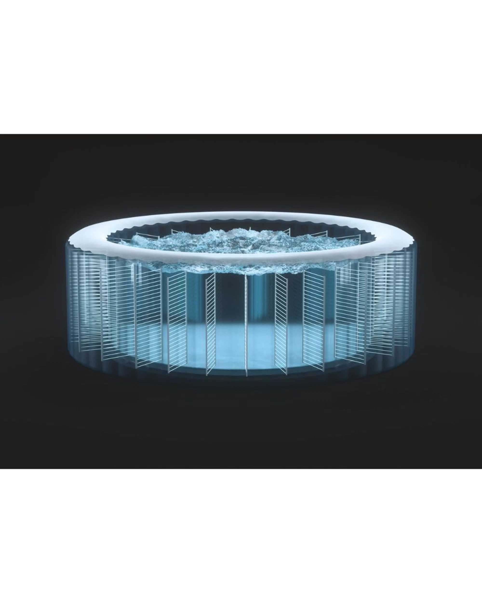 9 INTEX 6-Person Greystone Deluxe Square Bubble Spa Set 220-240V 6y+ - Grey, 9 of 9