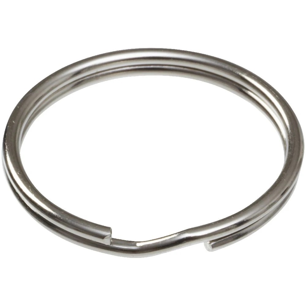 3 J.Burrows Split Key Rings 25mm Silver 10 Pack, 3 of 3