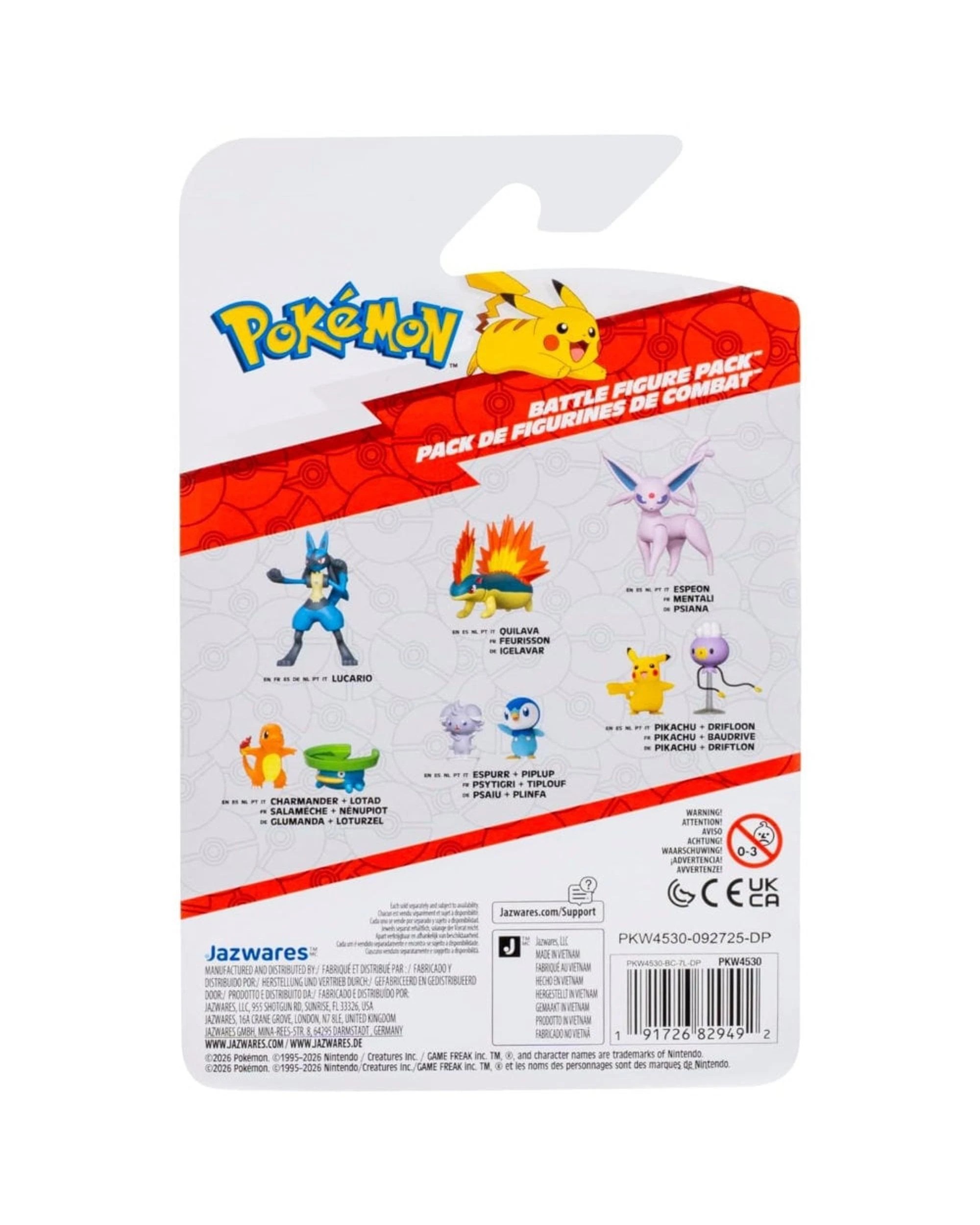 7 Pokemon Battle Figure Pack Espurr + Piplup, 7 of 7
