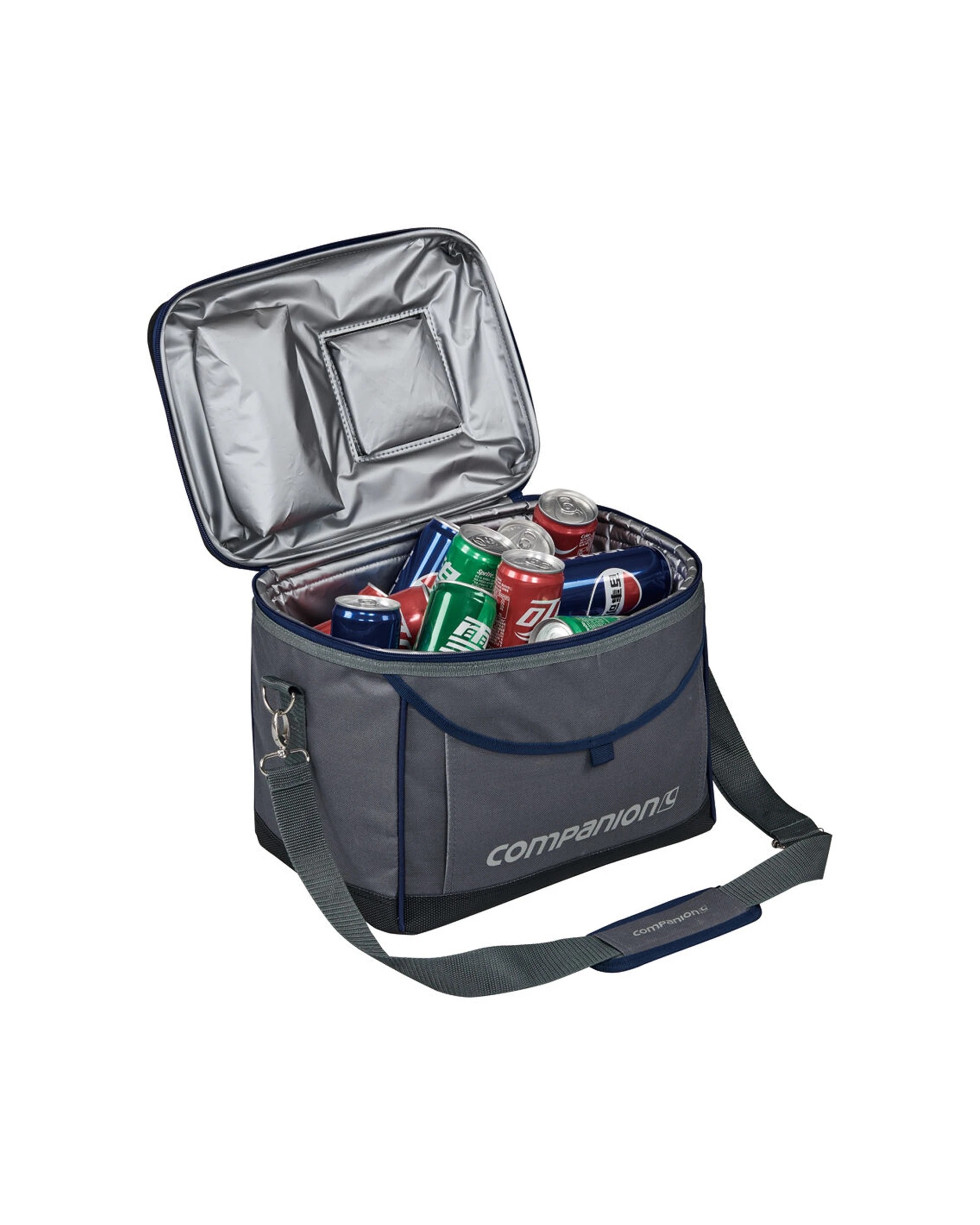 3 Companion 22L Hard Top Polyester Insulated Portable Cooler Bag PE Foam - Grey, 3 of 4