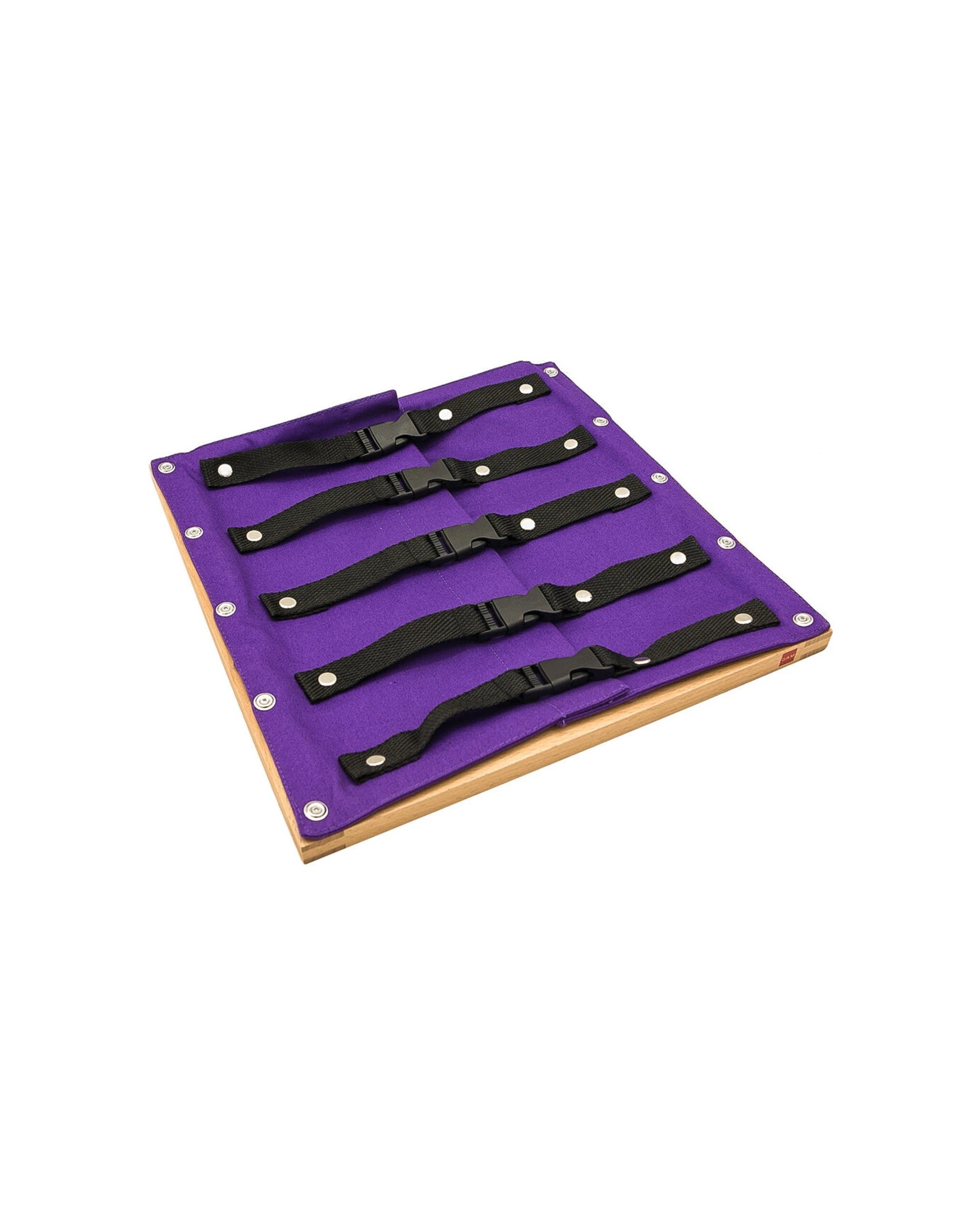 1 Gam Montessori Dressing Frame Educational Toy Beechwood 30 X 30 Cm Aged 3 Years - Purple, 1 of 3