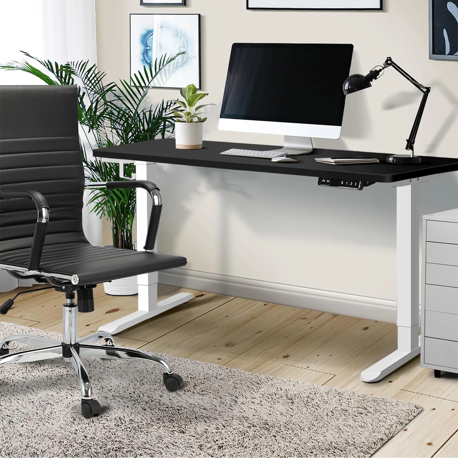 2 Oikiture 140cm Electric Standing Desk Single Motor Desktop
 - Multi, 2 of 4