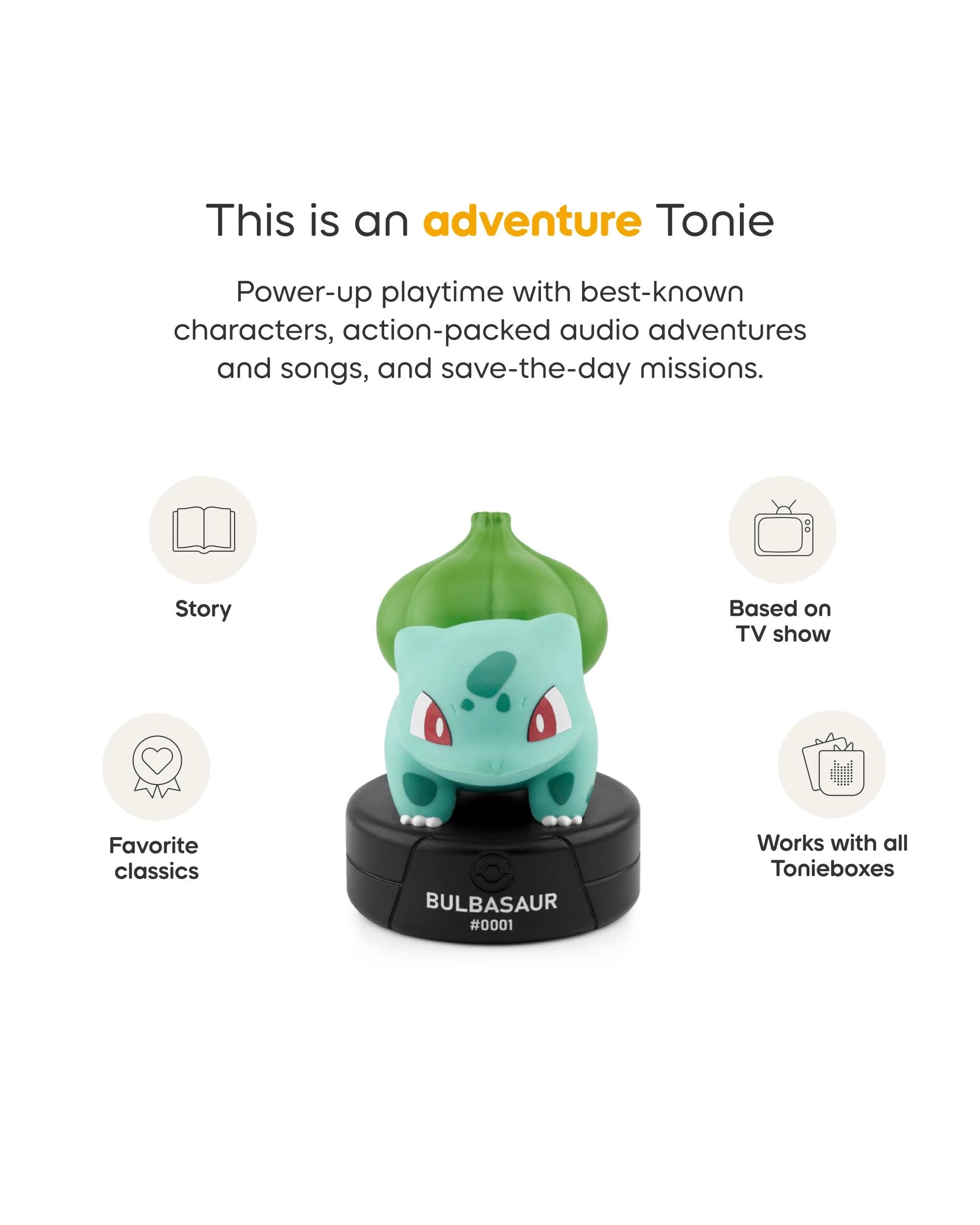 6 Tonies  Pokemon - Bulbasaur Tonie Audio Character - Multi, 6 of 7