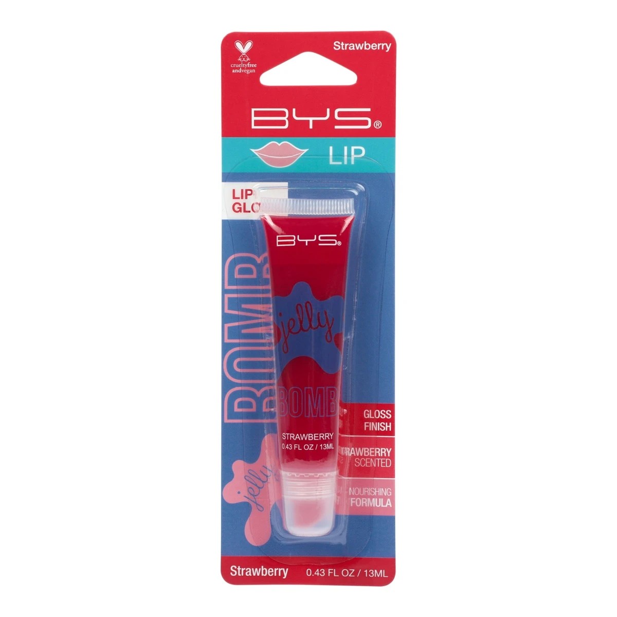1 BYS Jelly Bomb Lip Gloss - Strawberry, 1 of 2