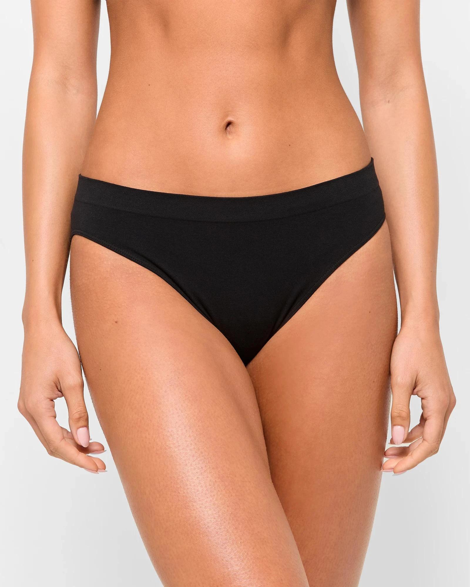 2 Target Australian Cotton Blend 2 Pack Seamfree Bikini Briefs BLACK, 2 of 4