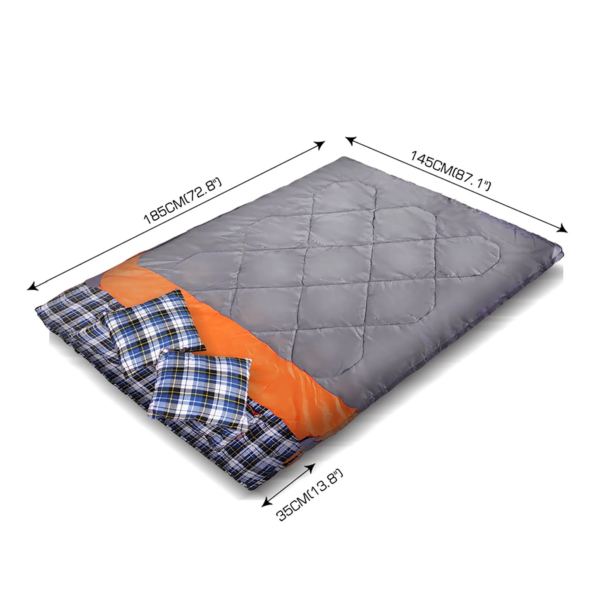 3 Mountview Double Sleeping Bag Bags Outdoor Camping Hiking Pillow -10℃ Thermal, 3 of 6