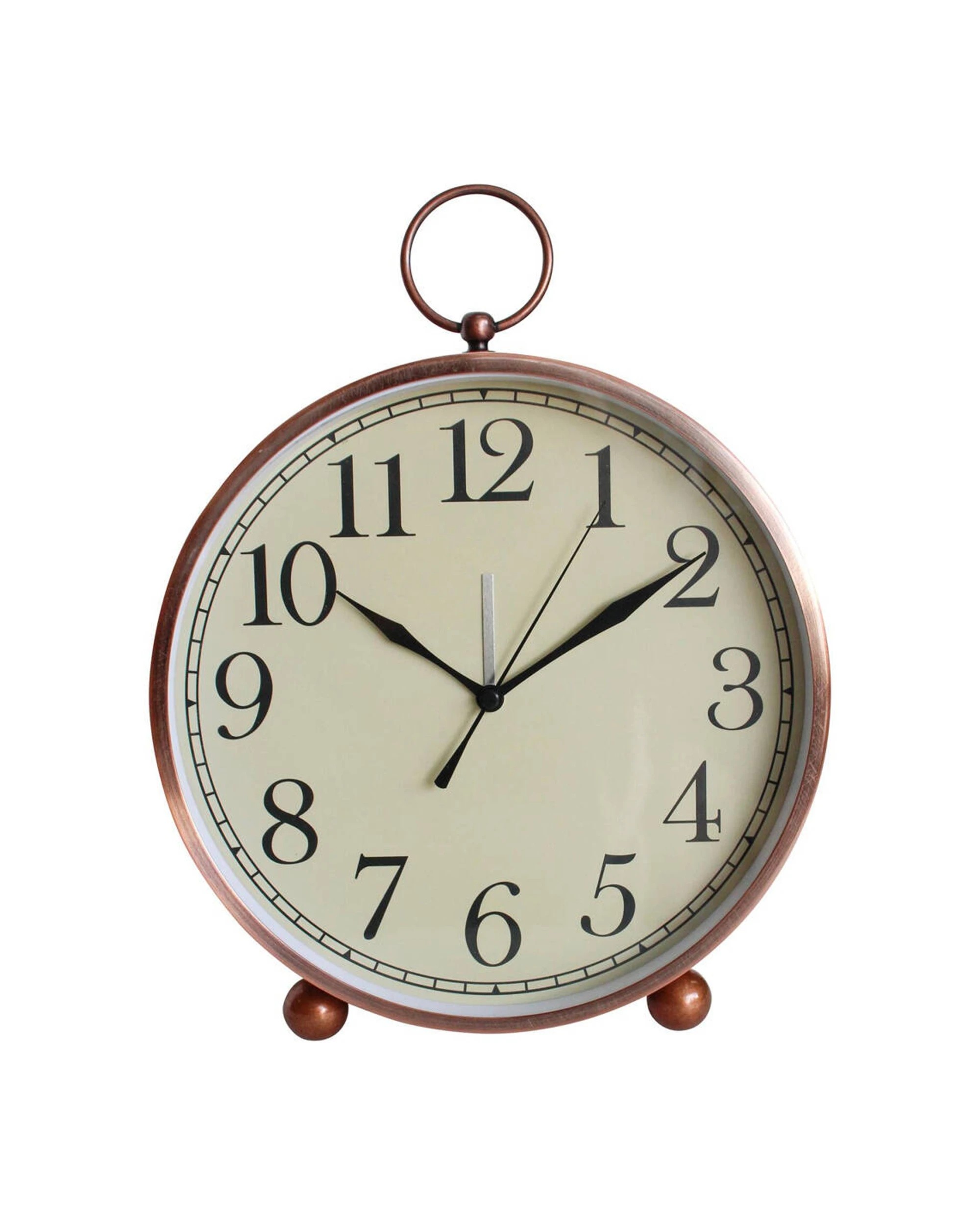 1 LVD Desk Alarm Clock Thompson Decor Round 28cm - Metallic, 1 of 1