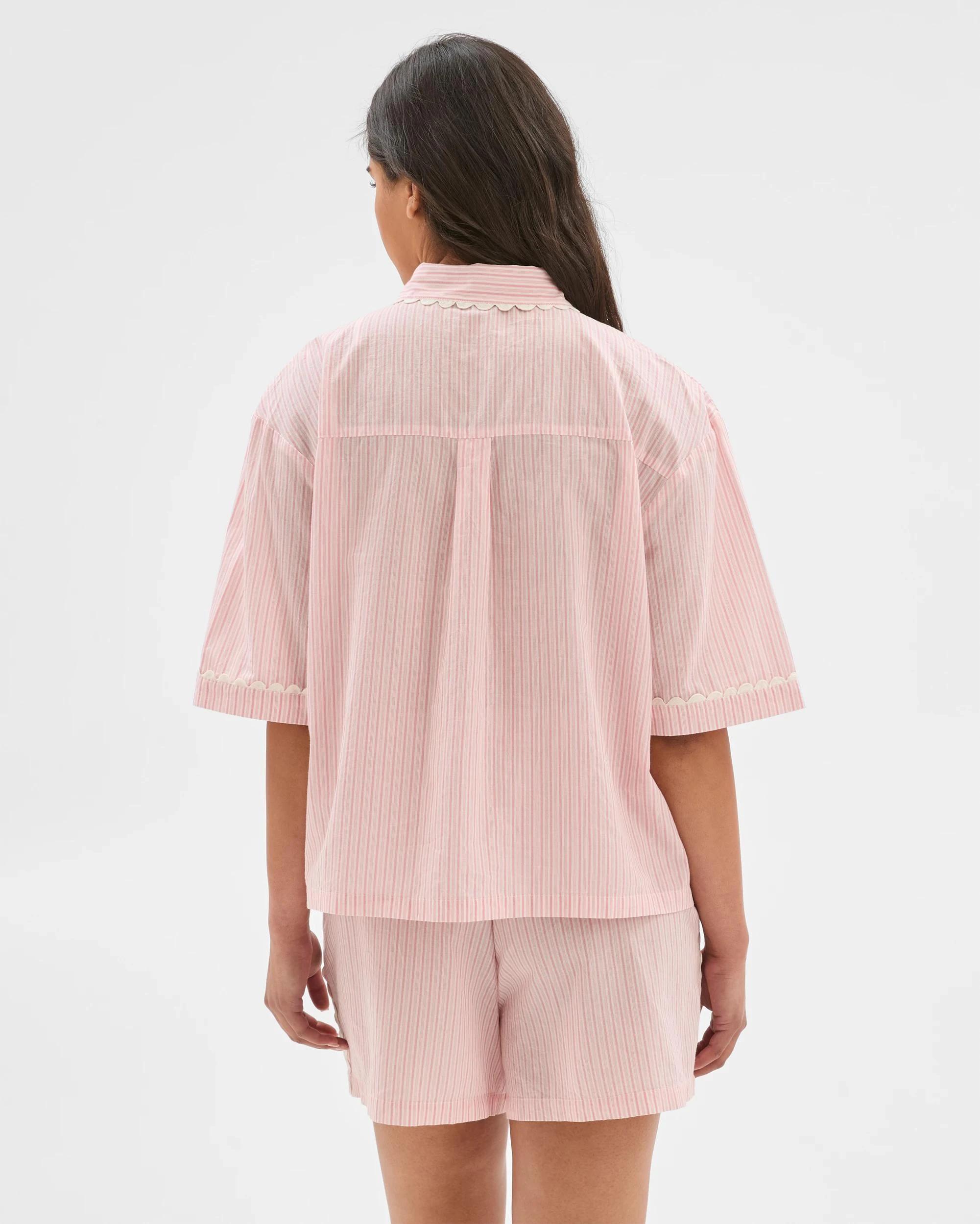 5 Target Woman Womens Australian Cotton Ricrac Short Pyjama Set PINK STRIPE, 5 of 6