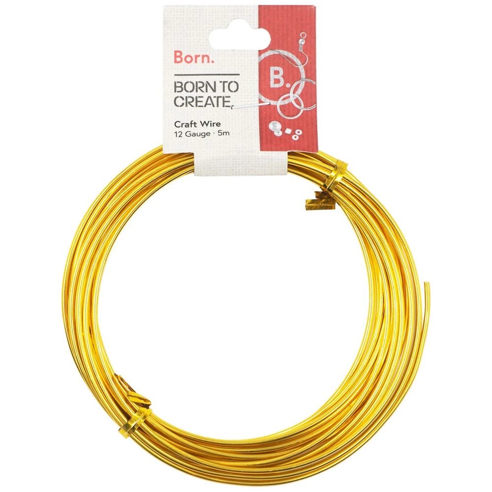 1 Born Craft Wire 12 Gauge 5m Gold, 1 of 1