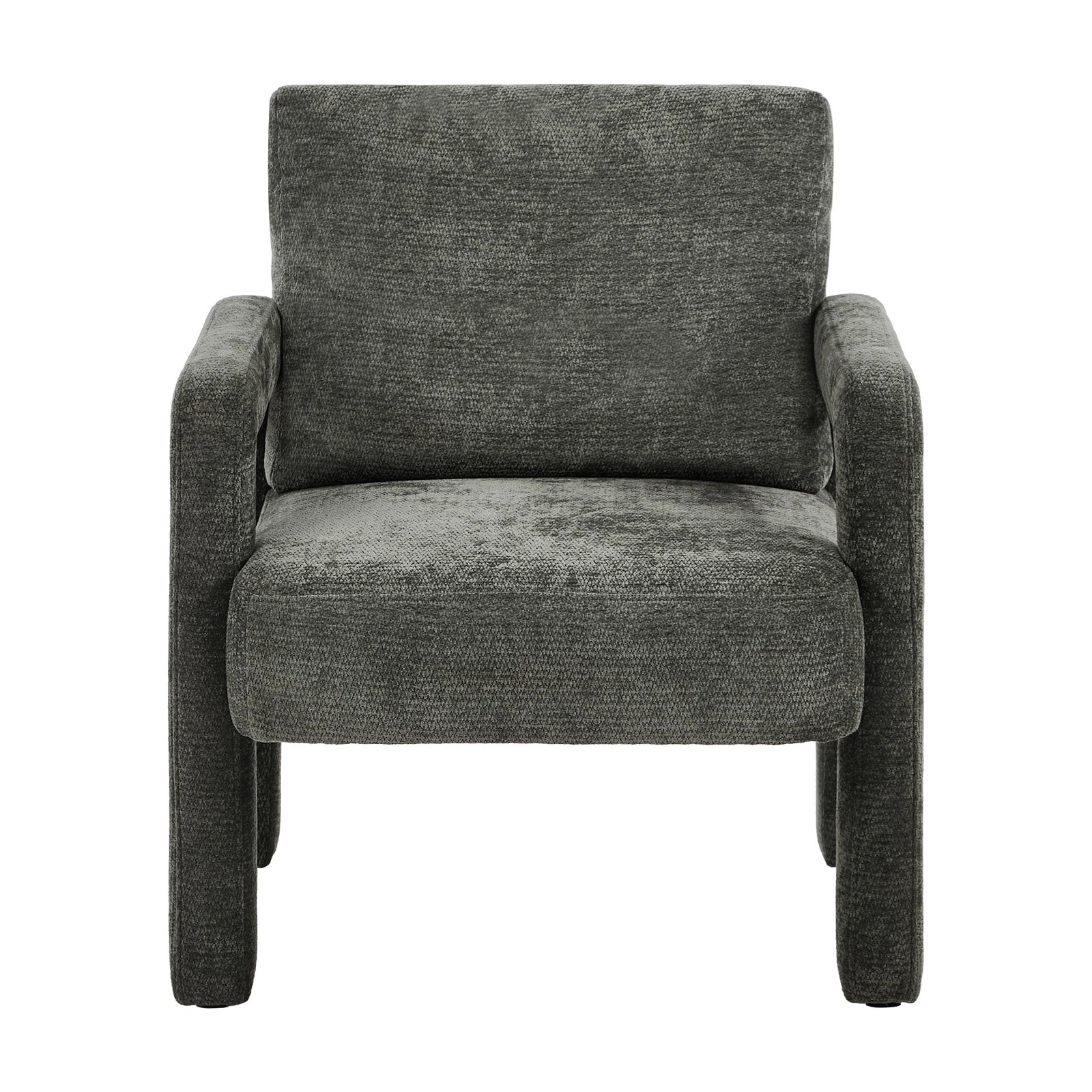 7 Oikiture Armchair Velvet Accent Chairs 1 Seater Lounge Sofa Chair - Grey, 7 of 10