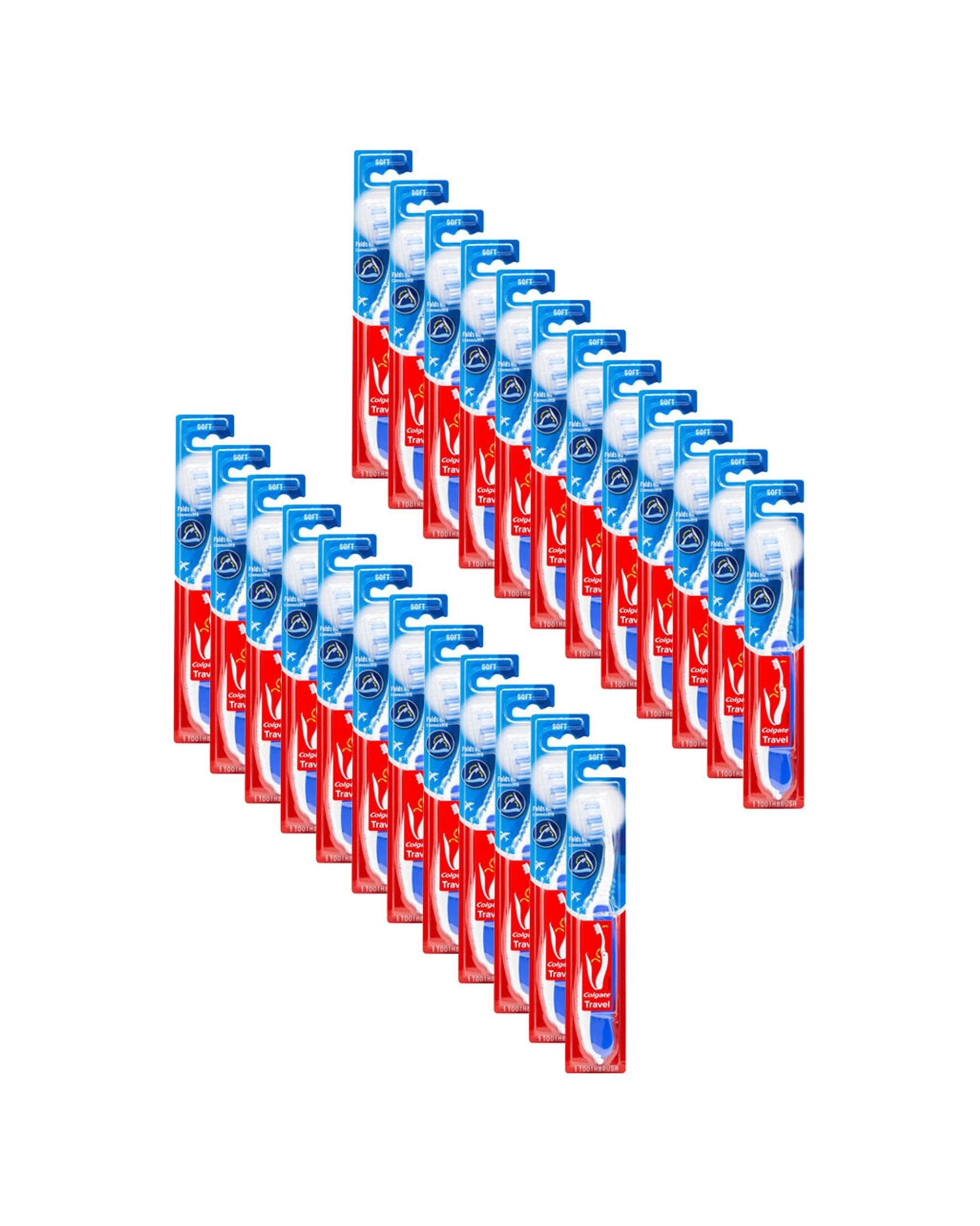 1 Colgate 24PK Travel Size Soft Bristle Toothbrush Dental Care - Multi, 1 of 4