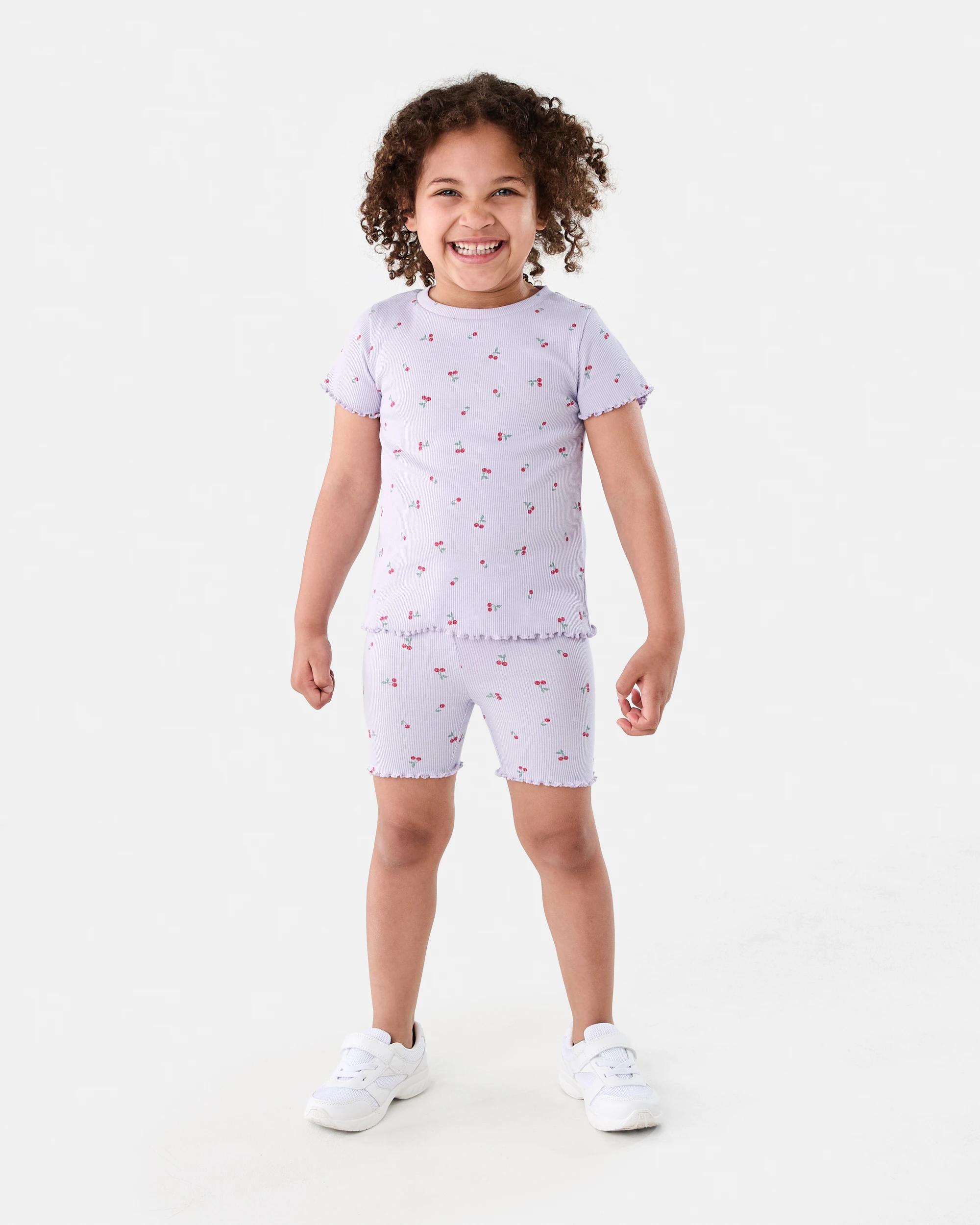 6 Short Sleeve Rib T-shirt Pur Cherry, 6 of 10